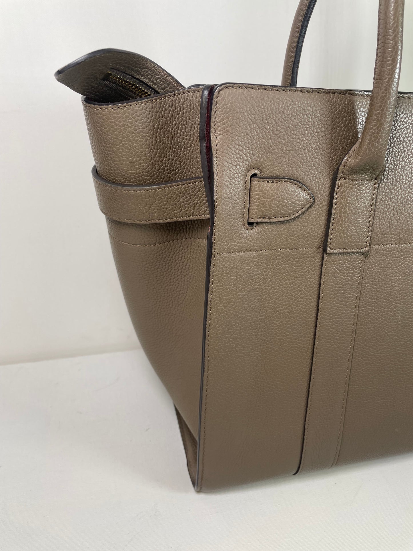 Preloved Mulberry Classic Grain Zipped Bayswater Bag, Large