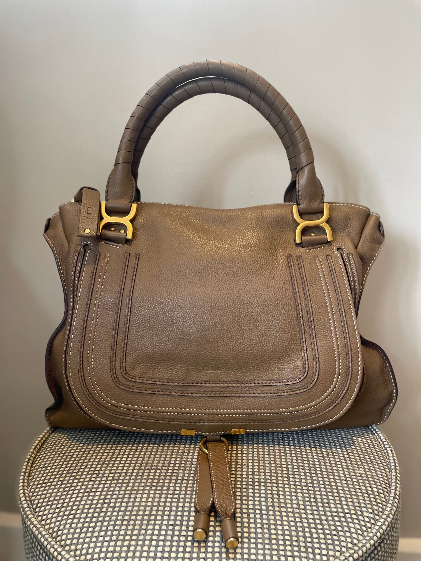 Preloved Chloe Marcie Satchel Shoulder Bag, Large