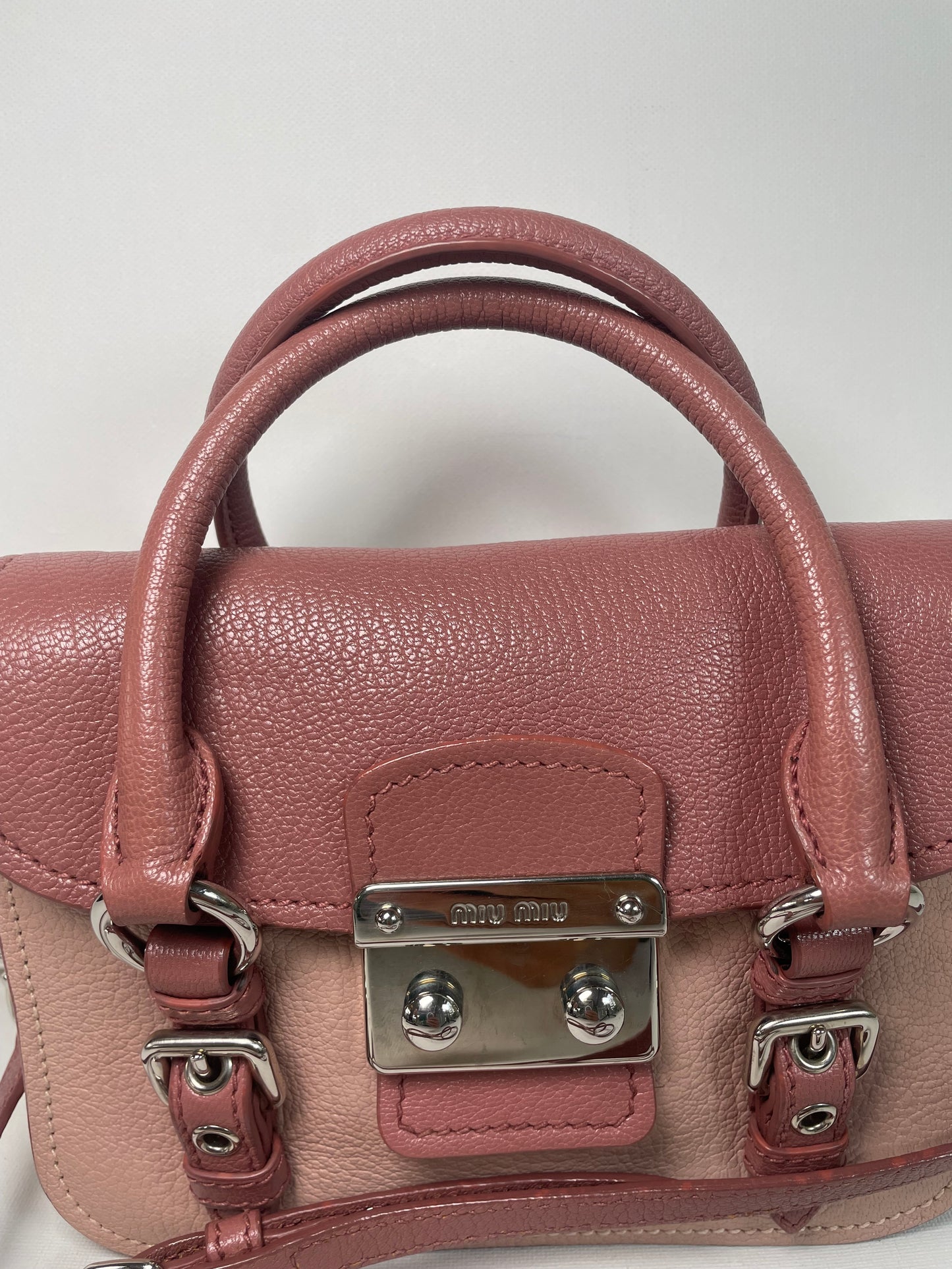 Preloved Miu Miu Madras Lock Crossbody Bag