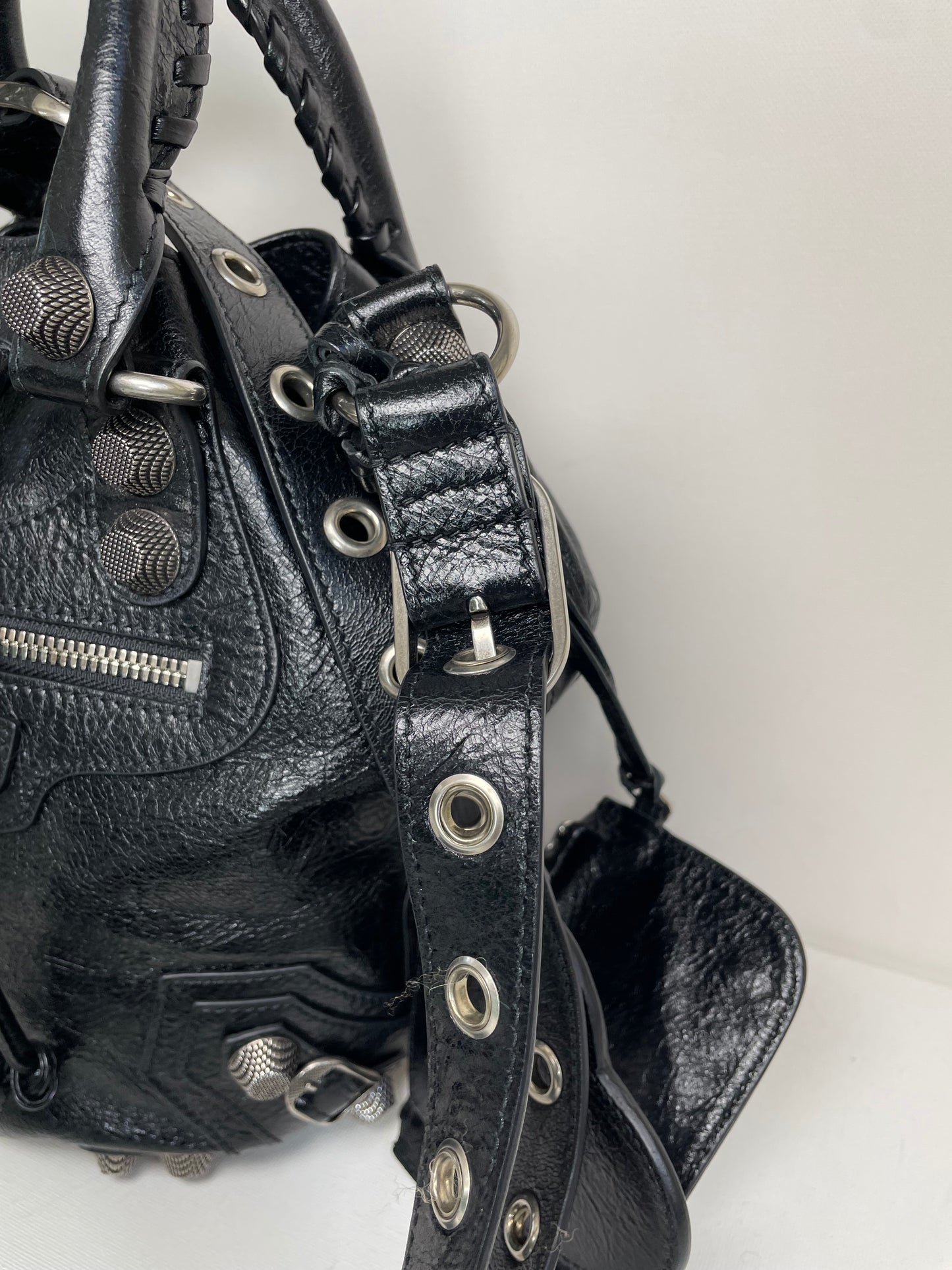 Preloved Balenciaga Agneau Arena Le Cagole Bucket Bag, Small