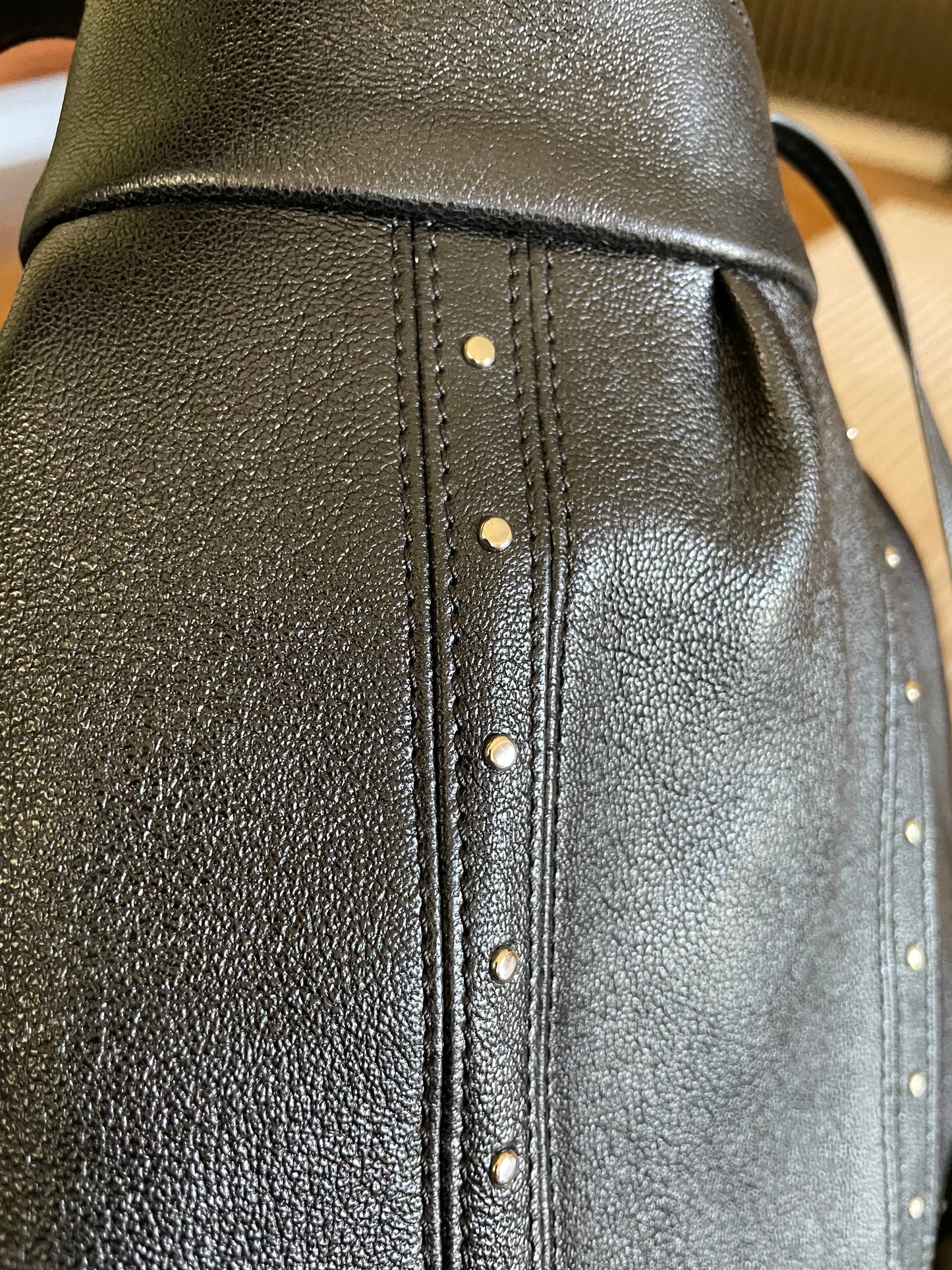 Preloved Celine Studded Shoulder Bucket Bag