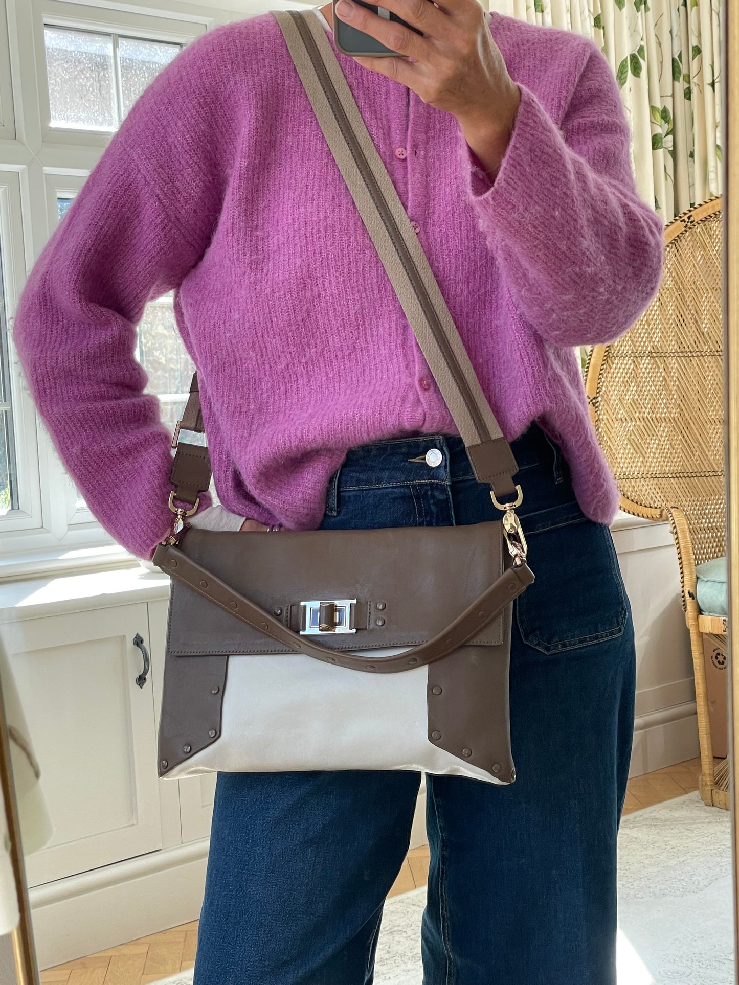 Preloved Anya Hindmarch Envelope, Three Way Bag