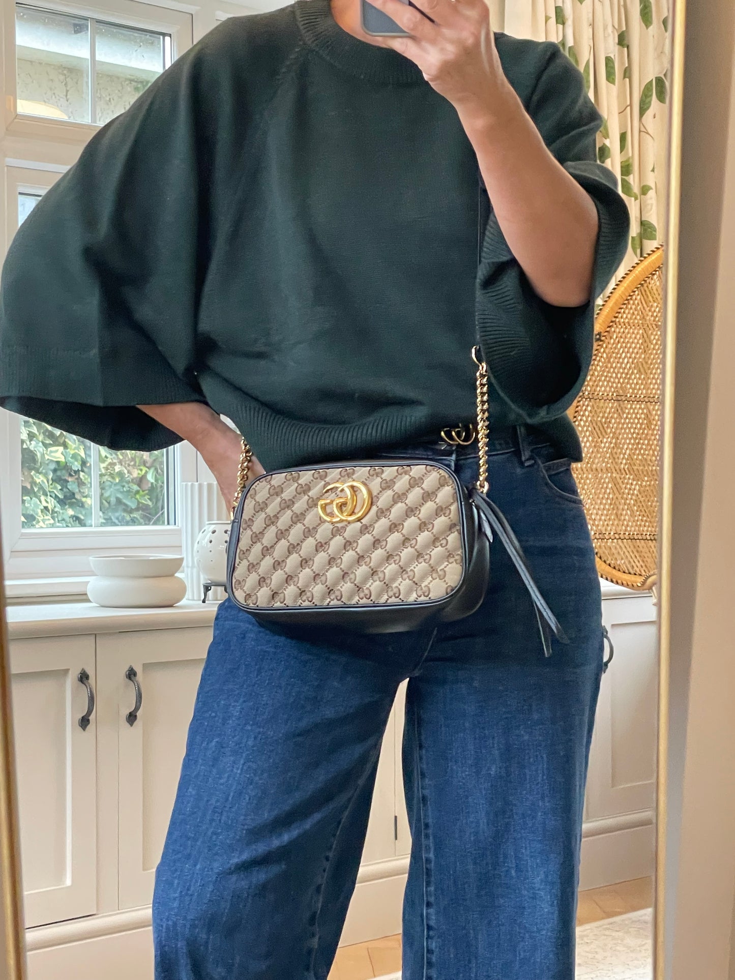 Preloved Gucci Matelasse Diagonal GG Marmont Bag, Small