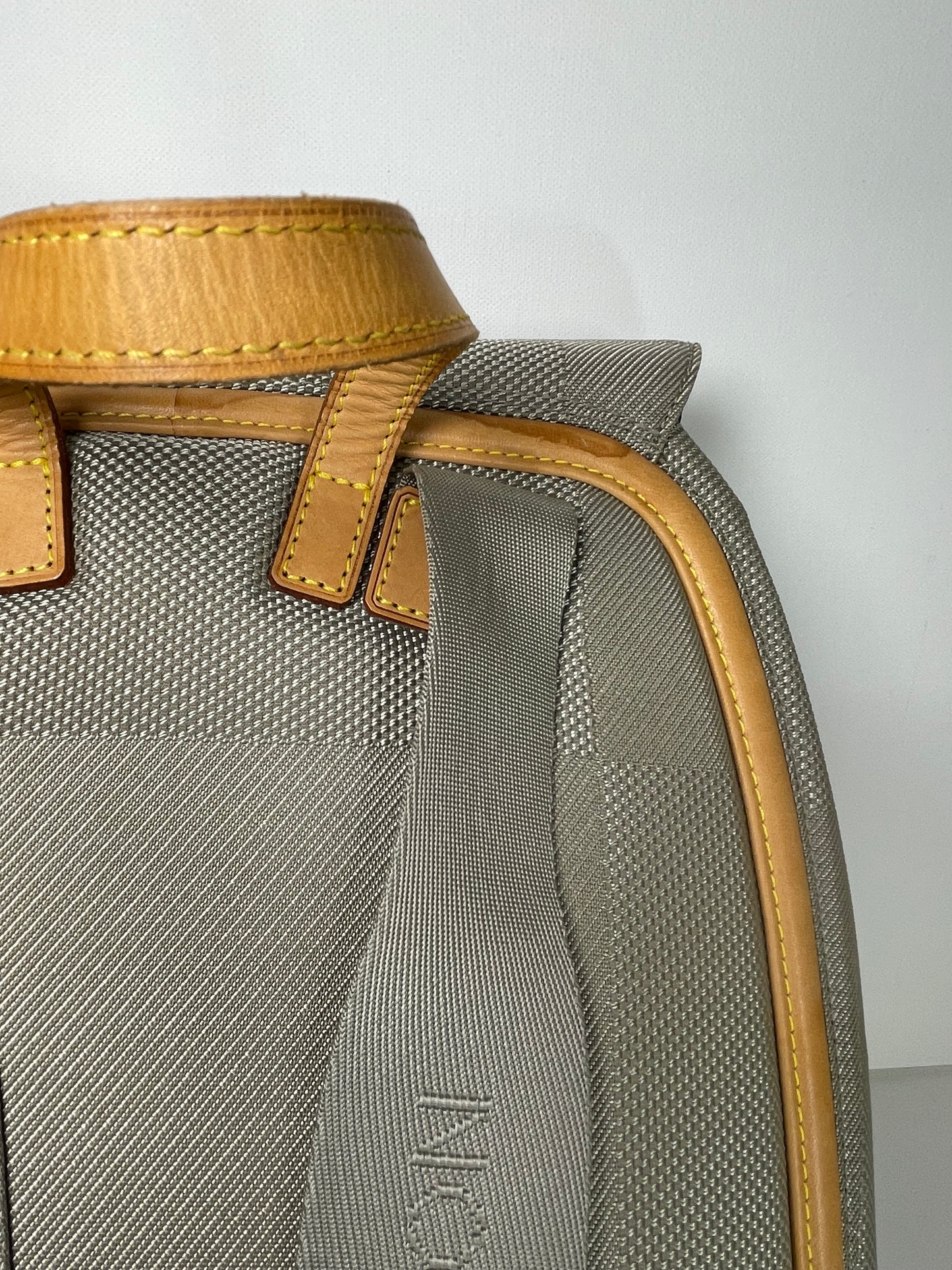 Preloved Louis Vuitton Pioneer Backpack in Damier Jean Canvas and Sable Silvertone Hardware