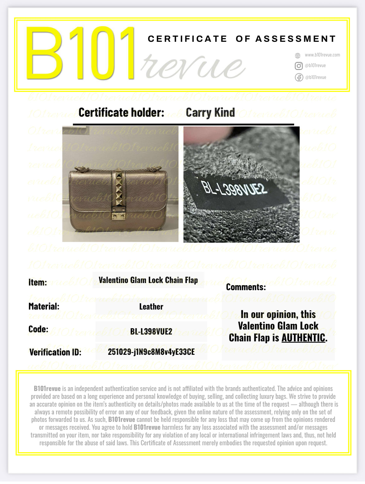 Preloved Valentino Garavani, Vitello Glam Lock Rockstud Flap bag, Medium