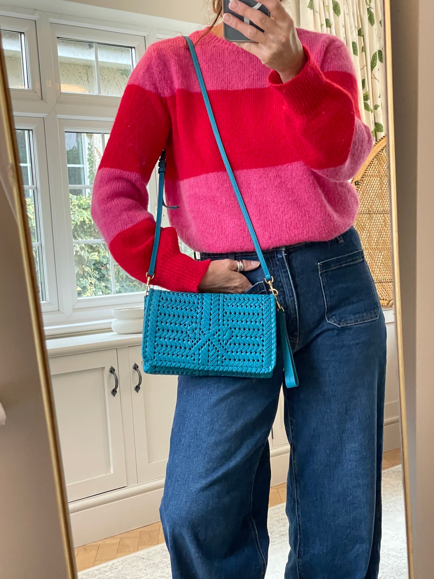 Preloved Anya Hindmarch Neeson Woven Crossbody Bag