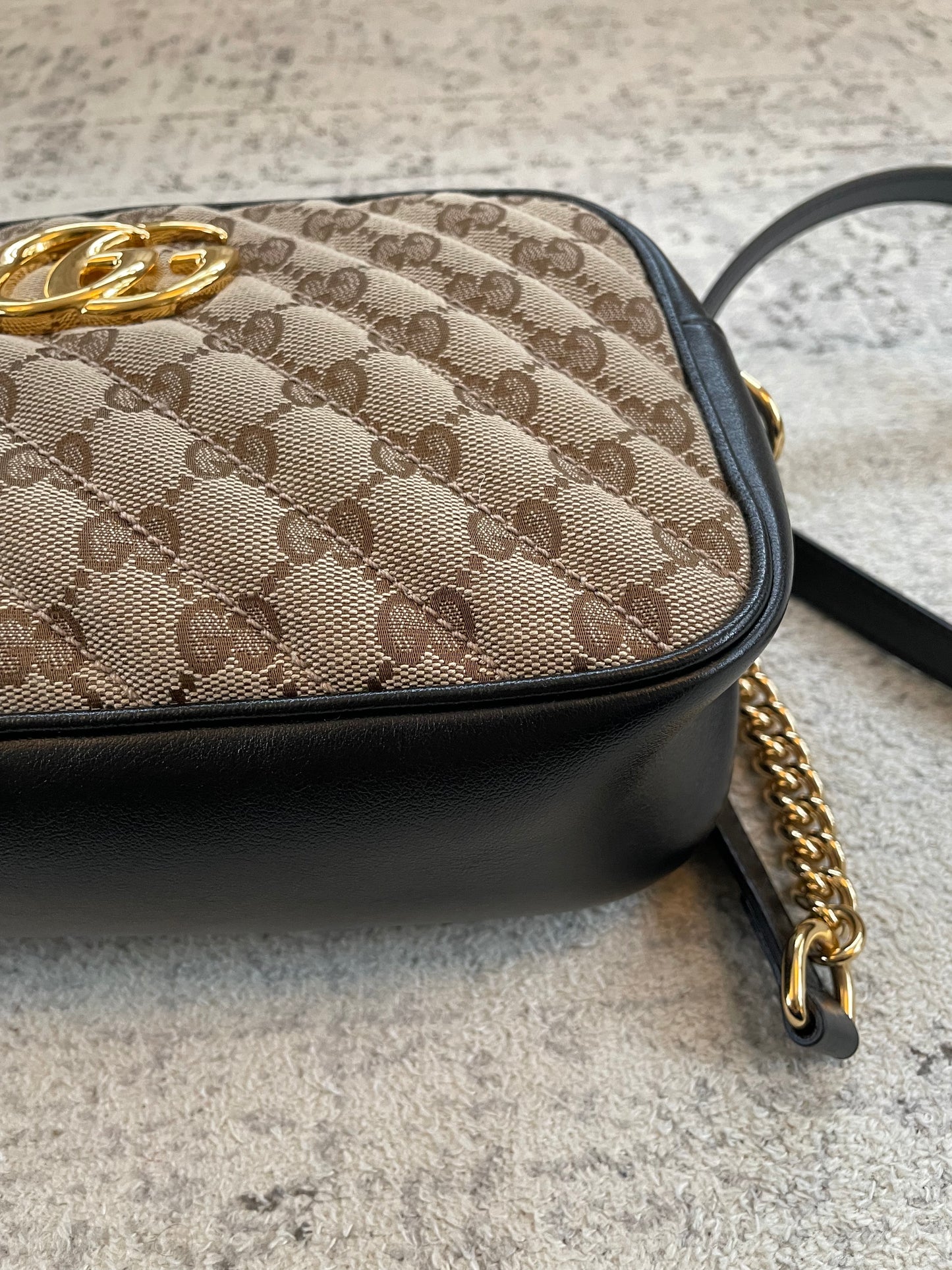 Preloved Gucci Matelasse Diagonal GG Marmont Bag, Small