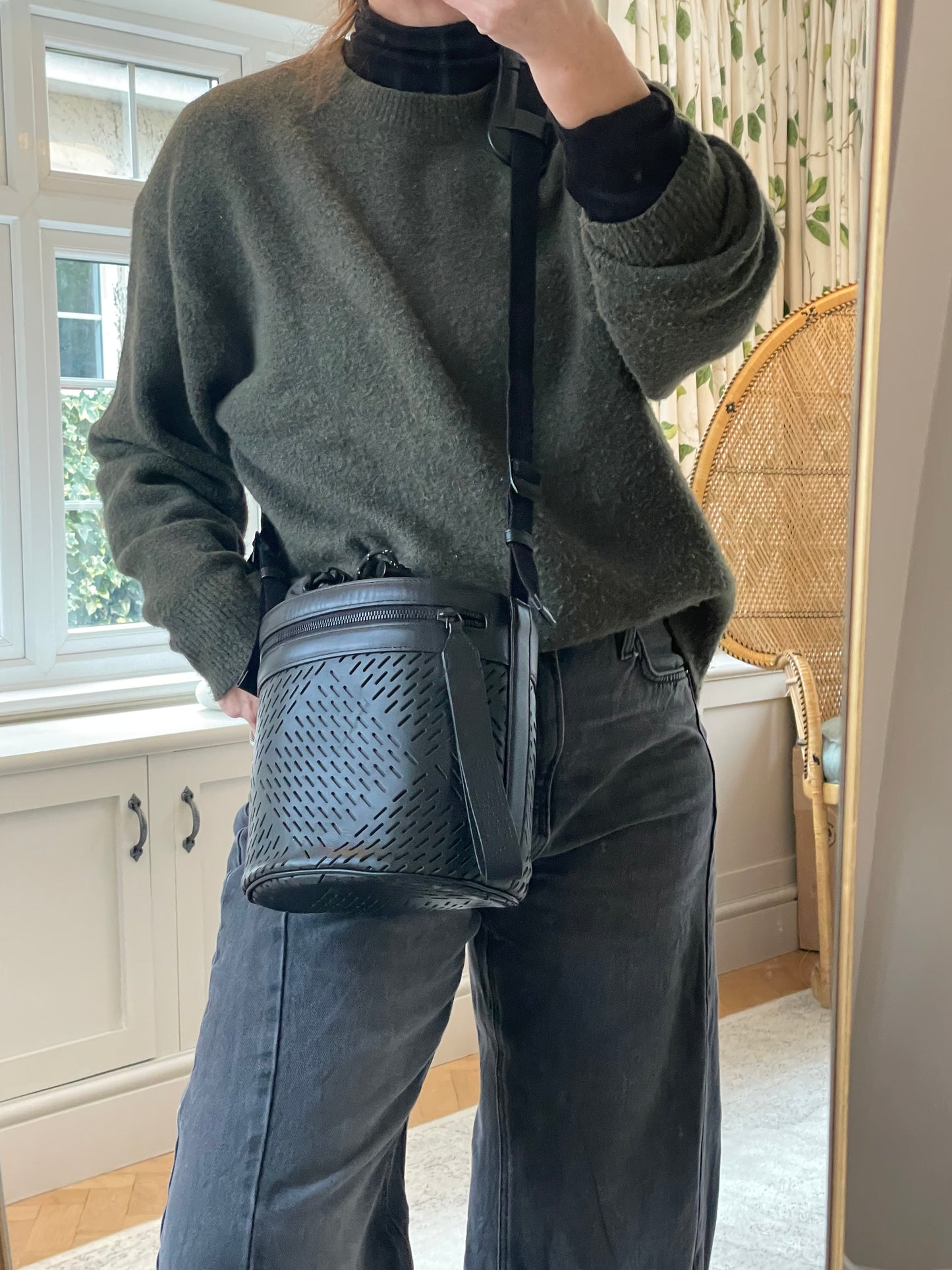 Preloved Bottega Veneta Perforated Bucket Bag