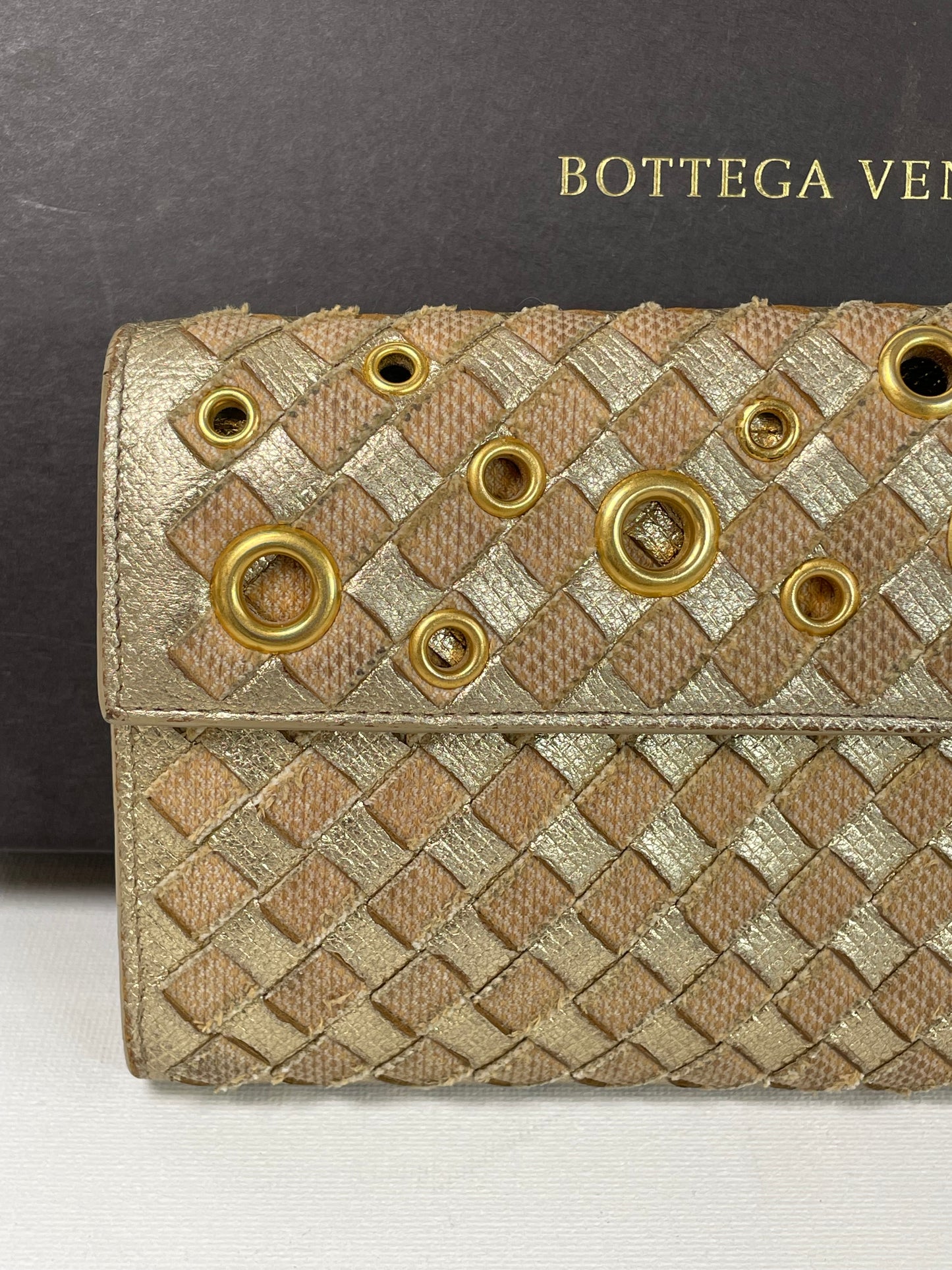 Preloved Bottega Veneta Intrecciato Grommet Continental Wallet