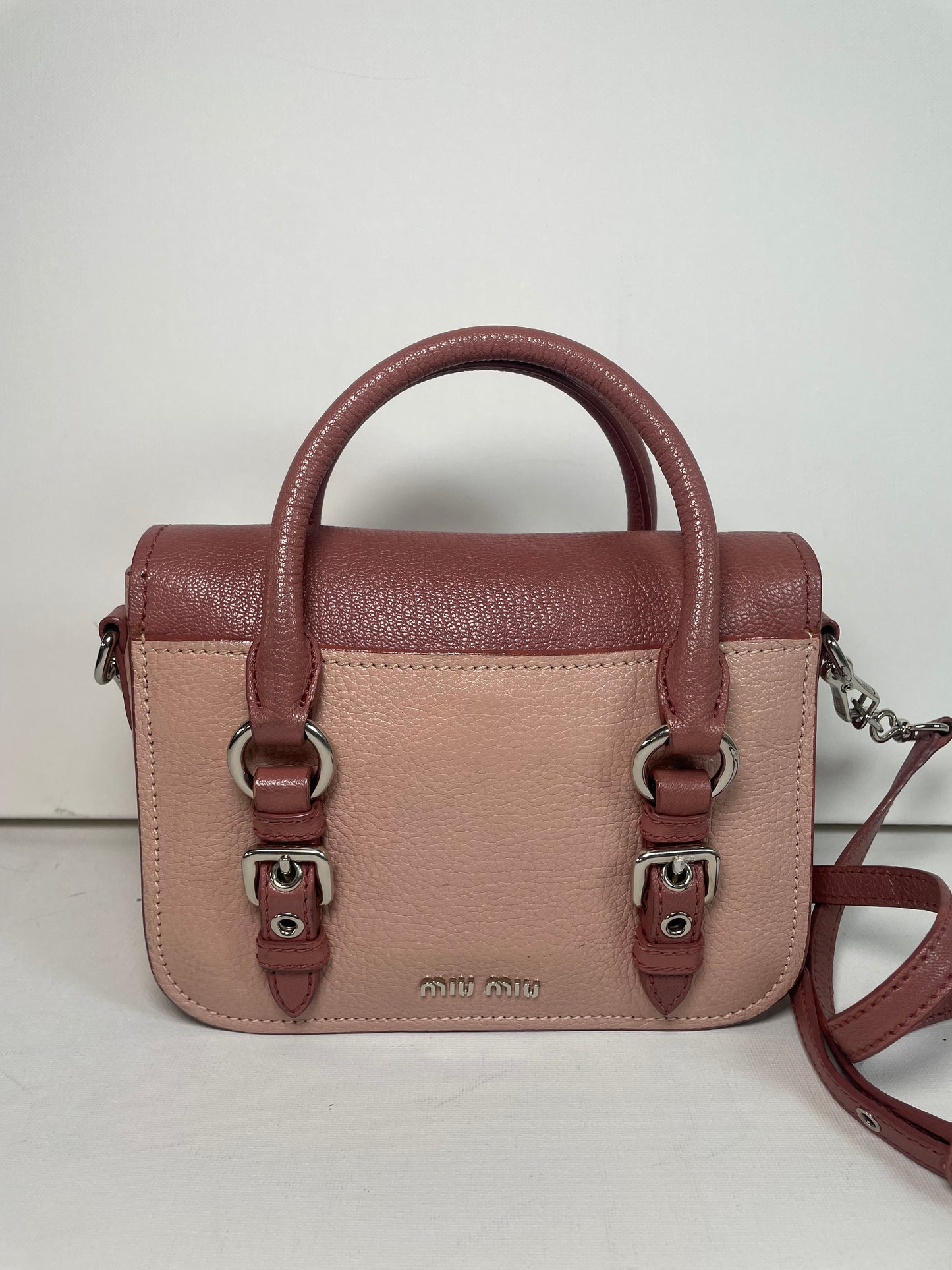 Preloved Miu Miu Madras Lock Crossbody Bag