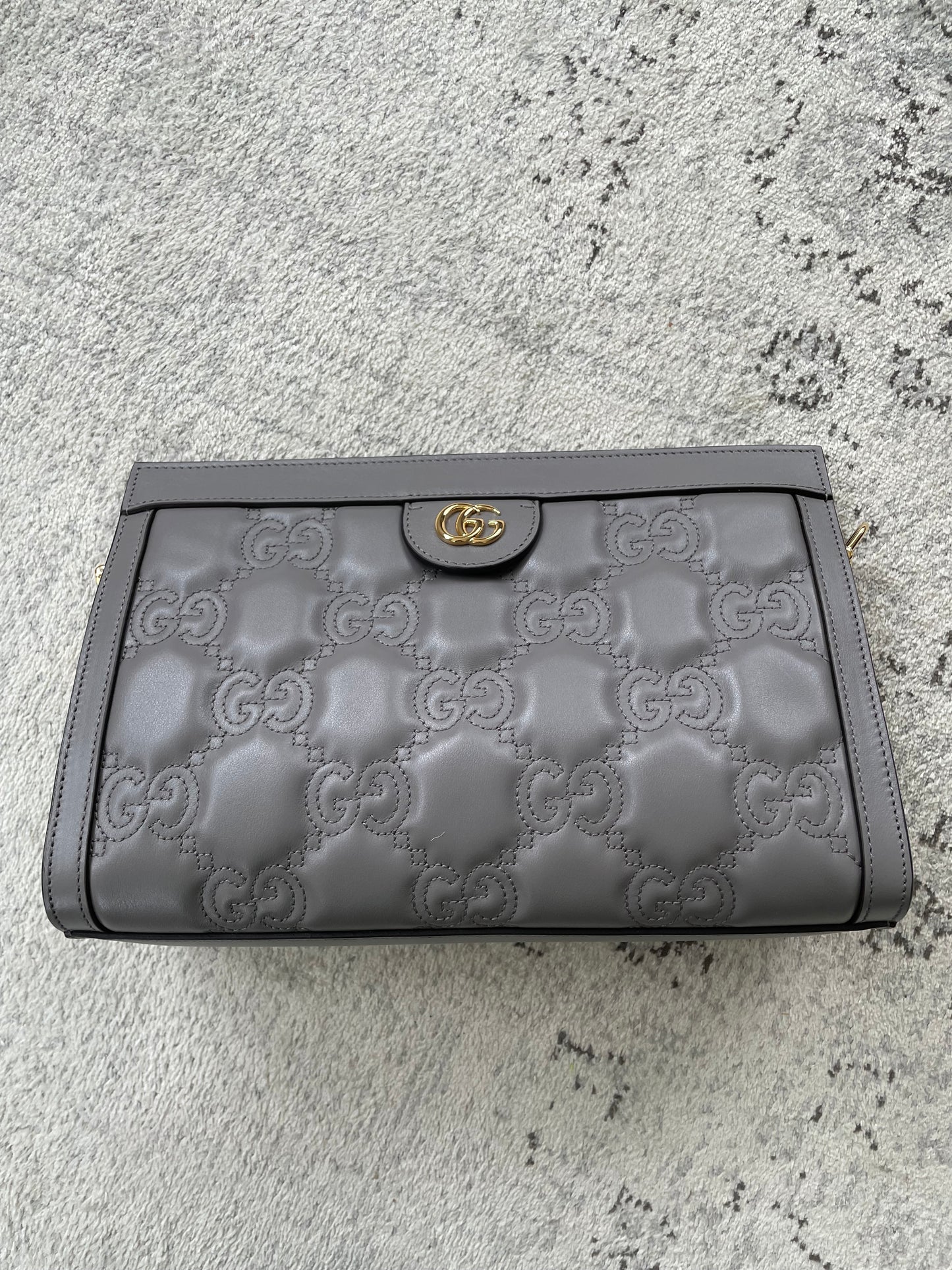 Preloved Gucci GG Matelasse Slim Chain Shoulder Bag, Small