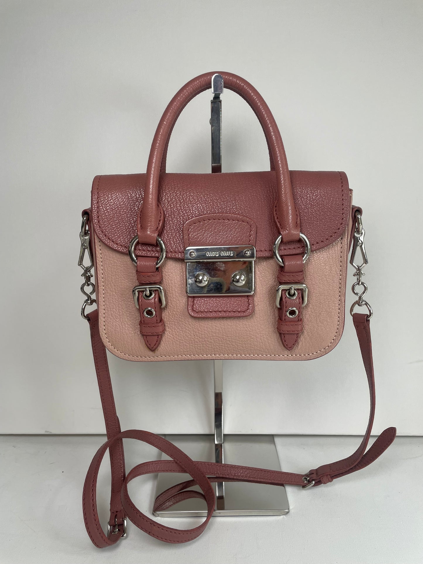 Preloved Miu Miu Madras Lock Crossbody Bag