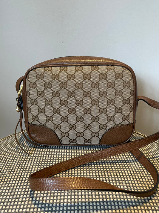 Preloved Gucci Bree Monogram Crossbody Bag