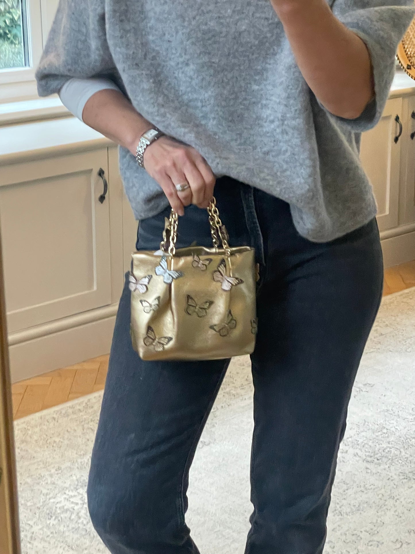 Preloved Aquazzura Papillion Tote Bag, Mini