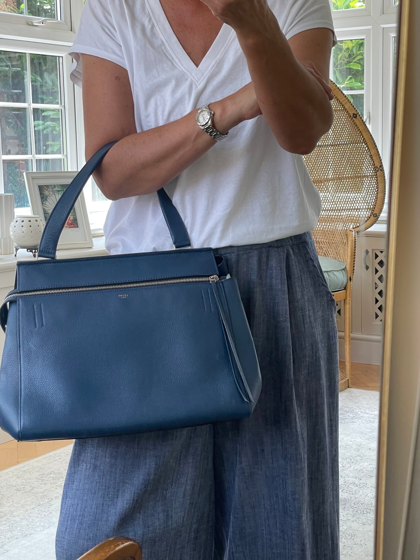 Preloved Celine Edge Shoulder Bag, Medium