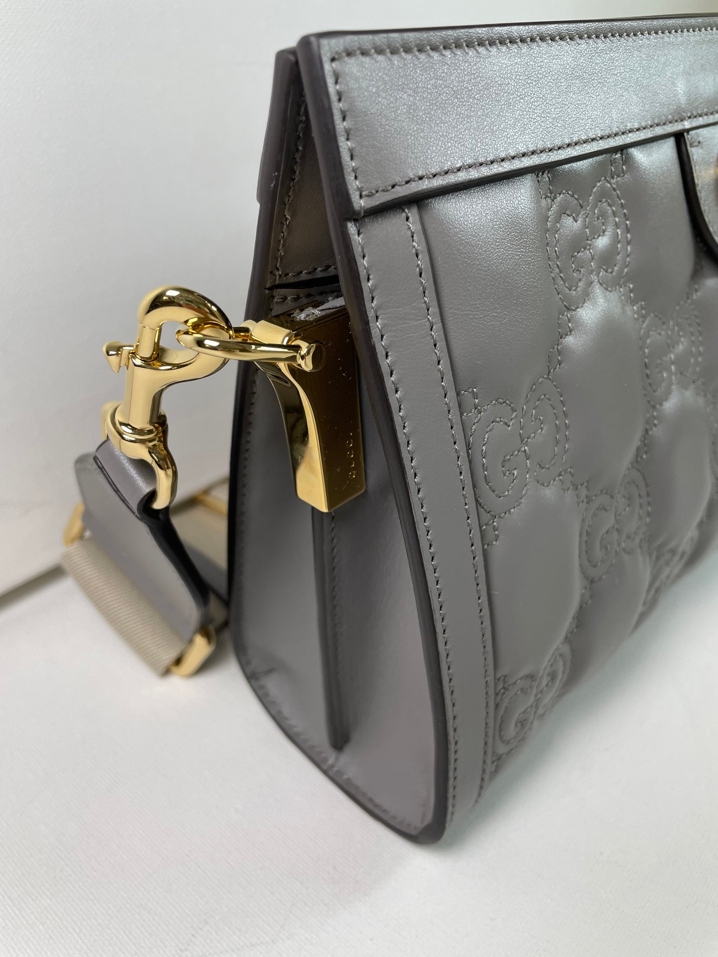 Preloved Gucci GG Matelasse Slim Chain Shoulder Bag, Small