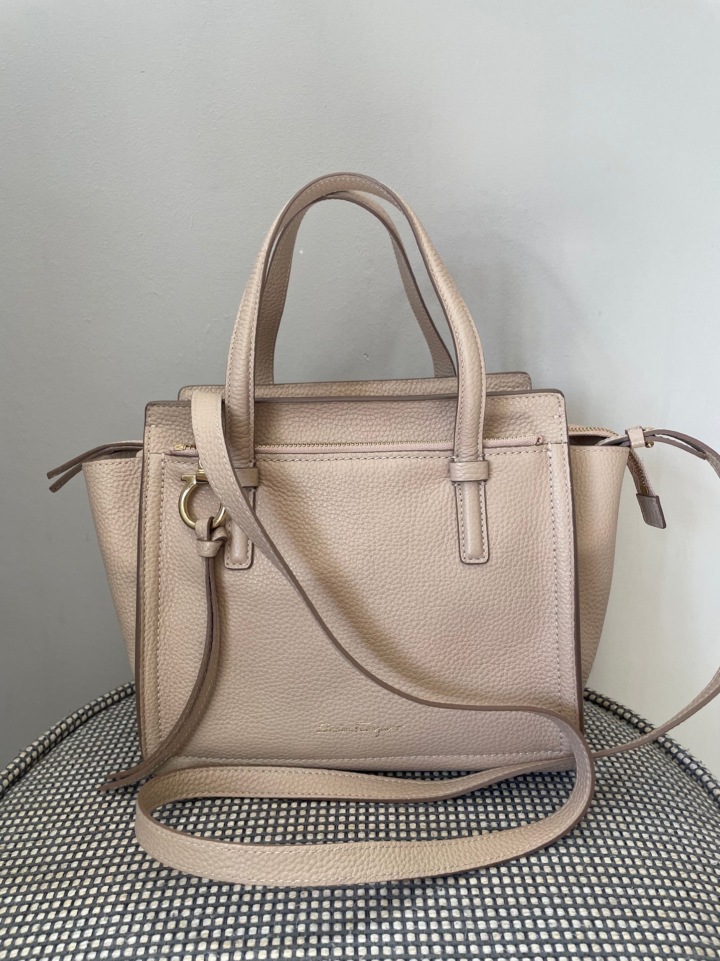 Preloved Salvatore Ferragamo Double Handle Amy Tote Bag, Small