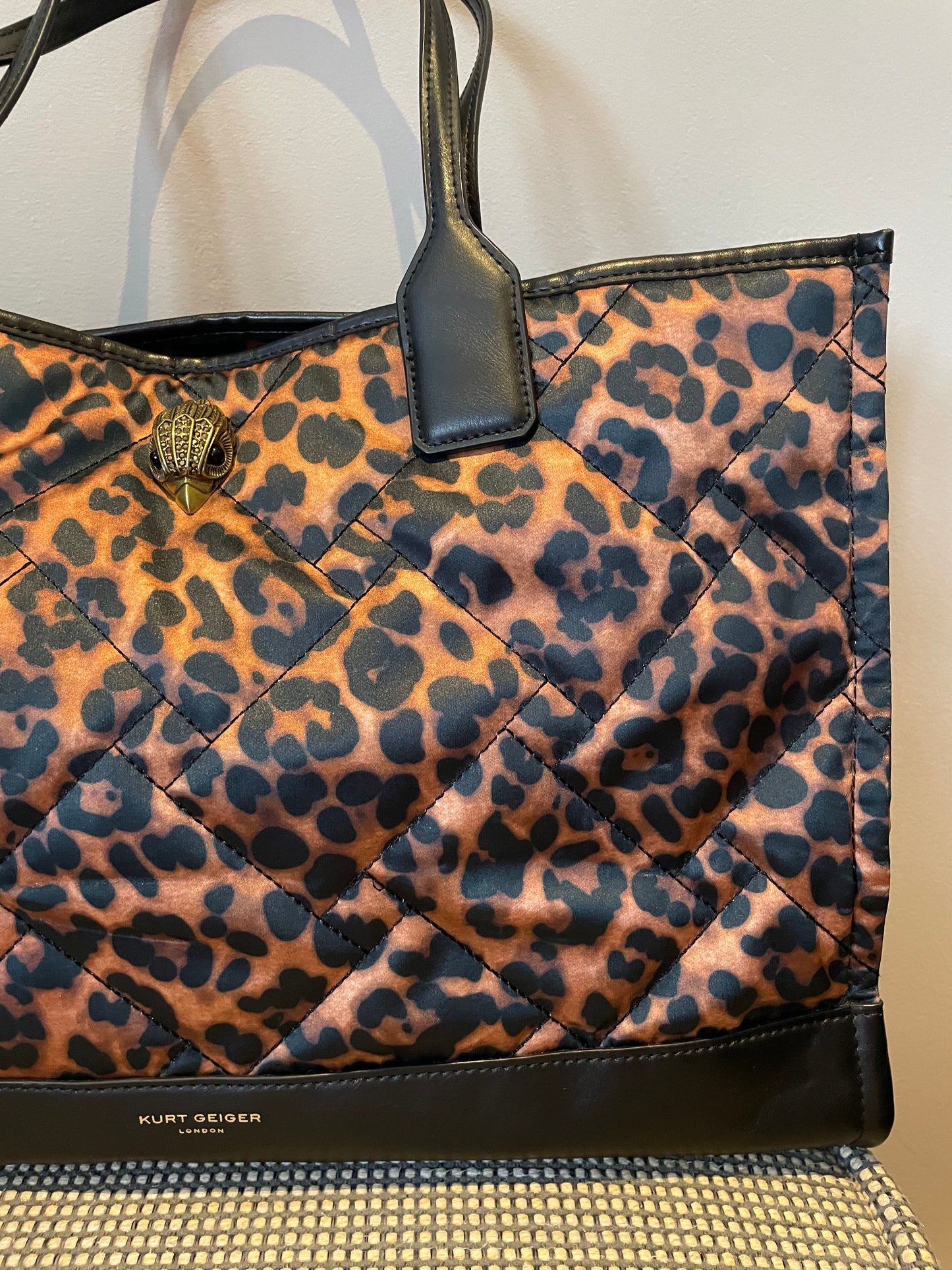 Preloved Kurt Geiger Leopard Print Shopping Tote Bag