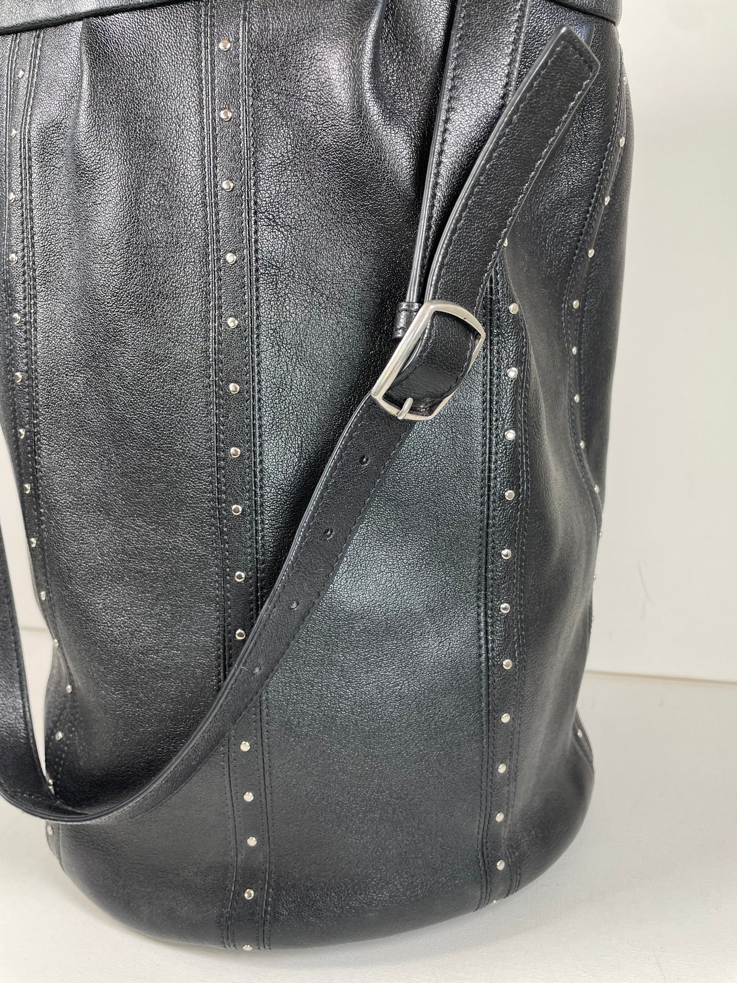 Preloved Celine Studded Shoulder Bucket Bag