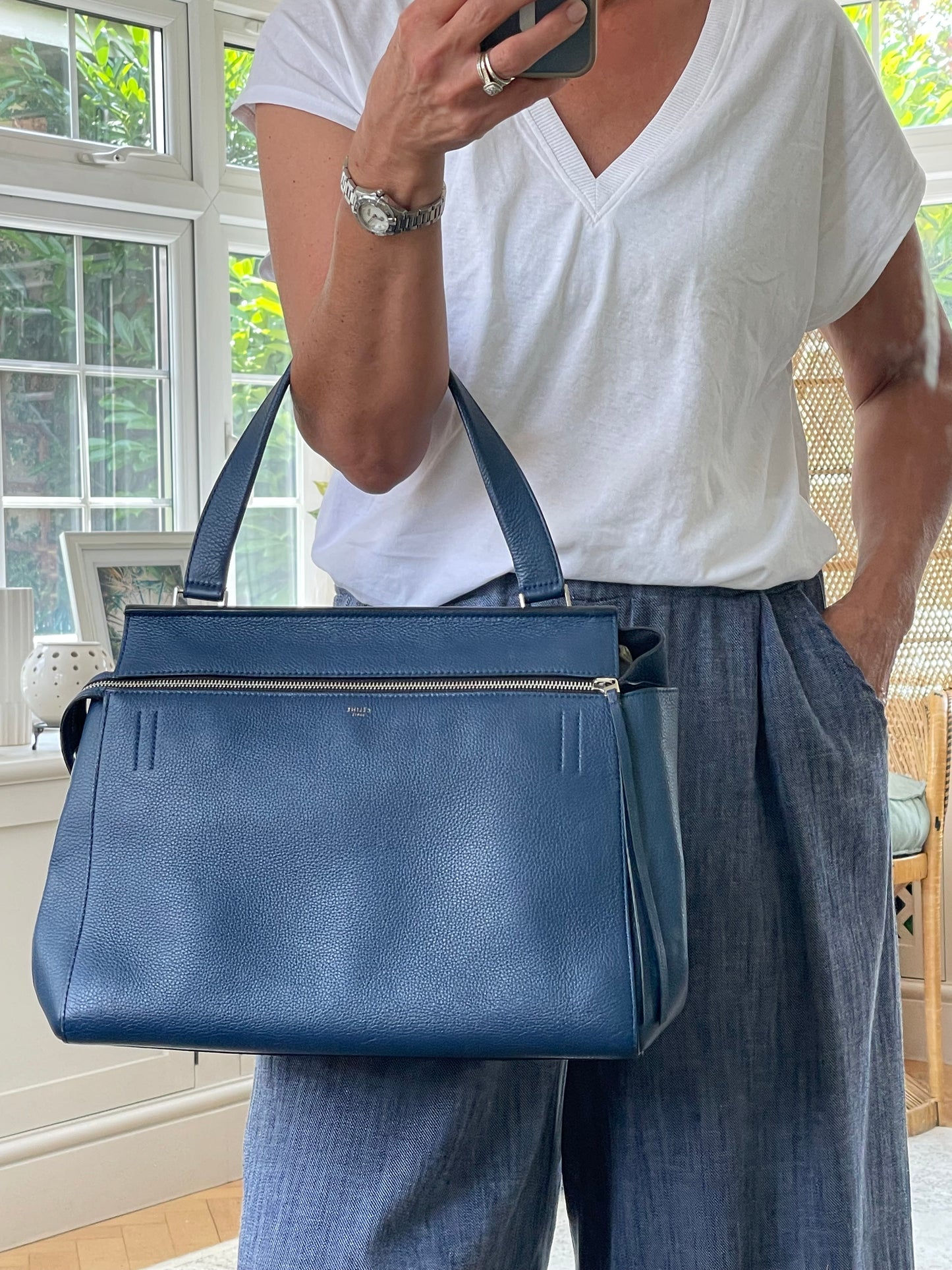 Preloved Celine Edge Shoulder Bag, Medium