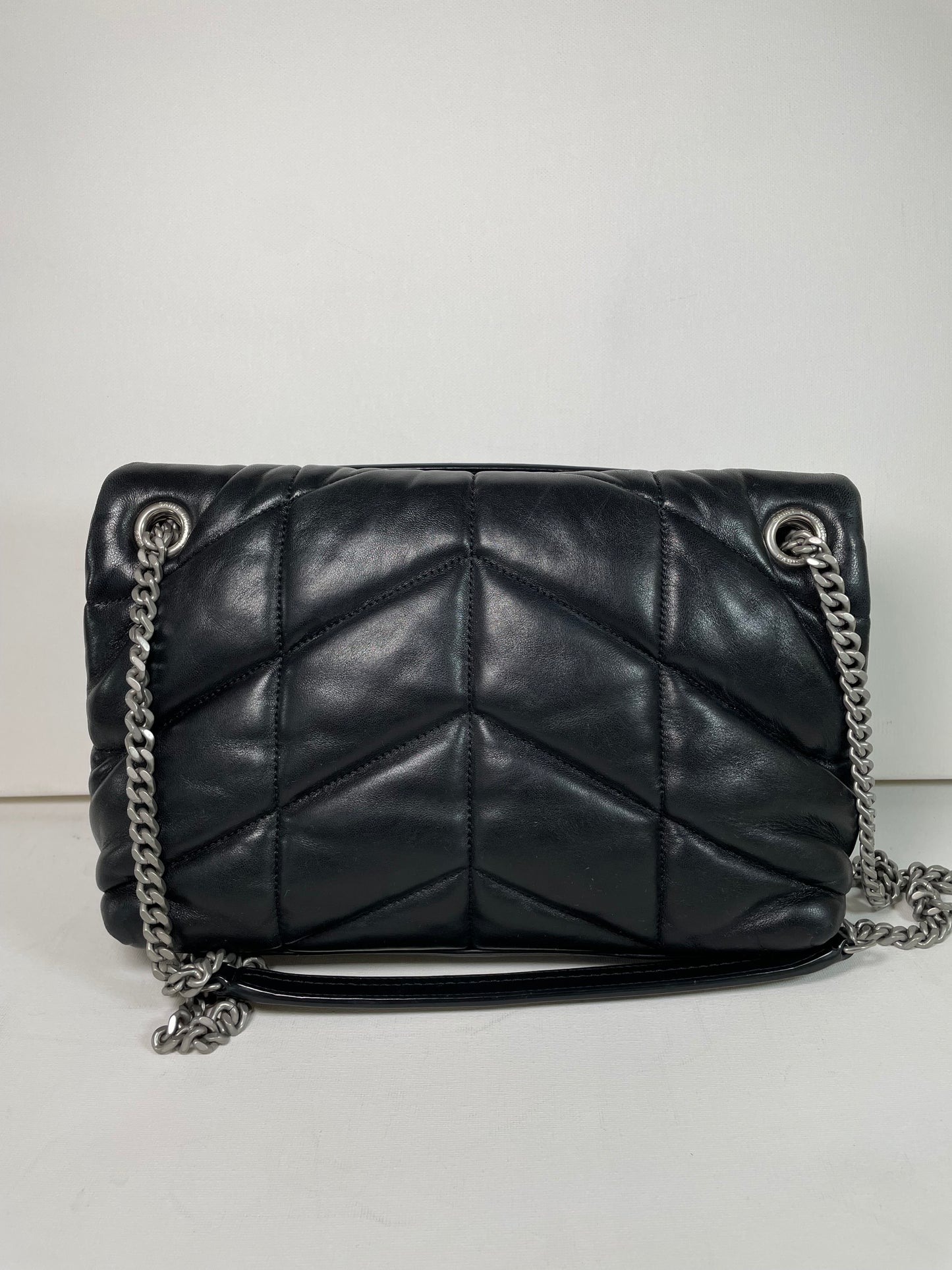 Preloved Saint Laurent Quilted LouLou Puffer Bag, Small