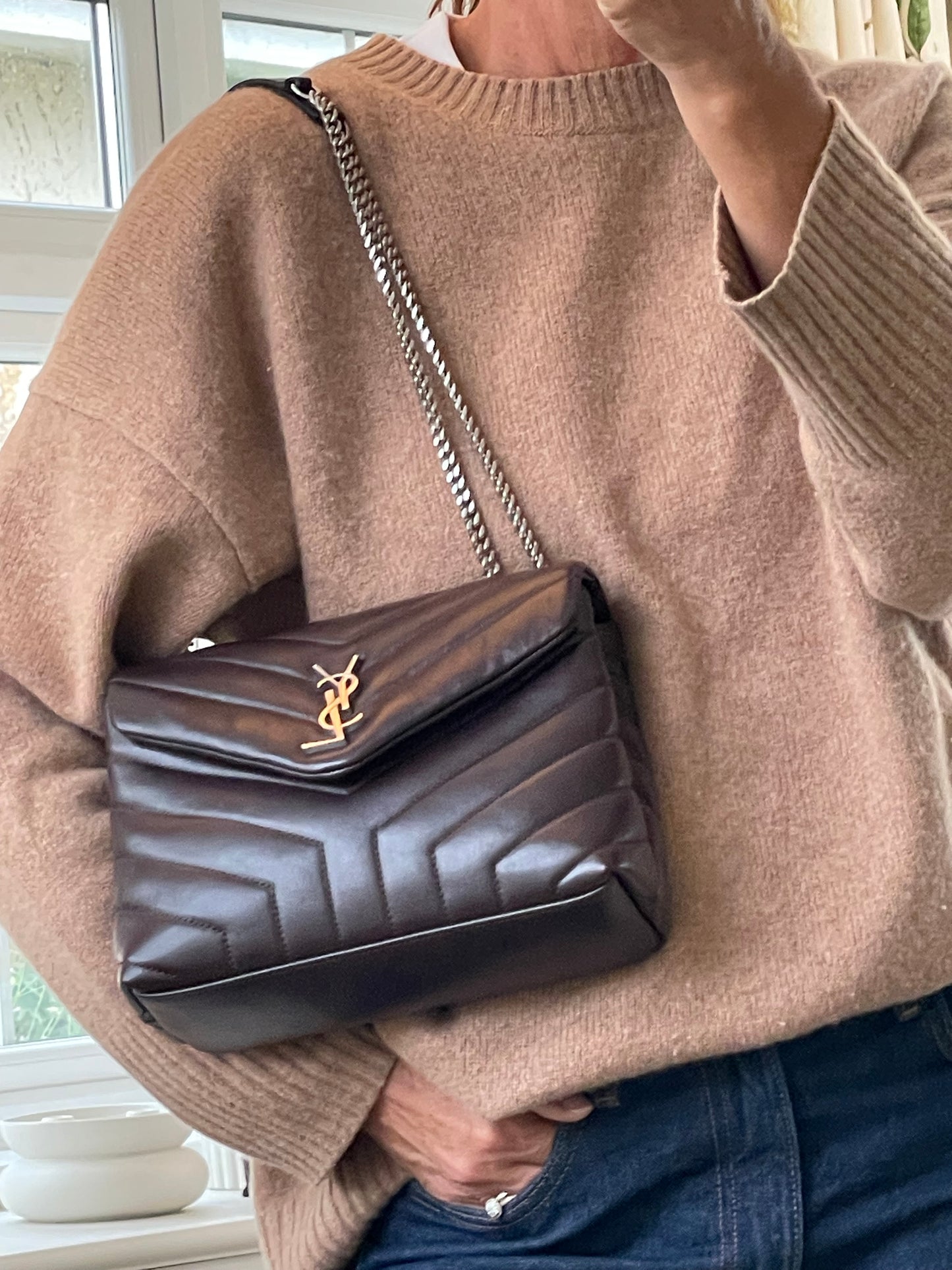 Preloved Yves Saint Laurent Quilted LouLou Shoulder Bag, Small