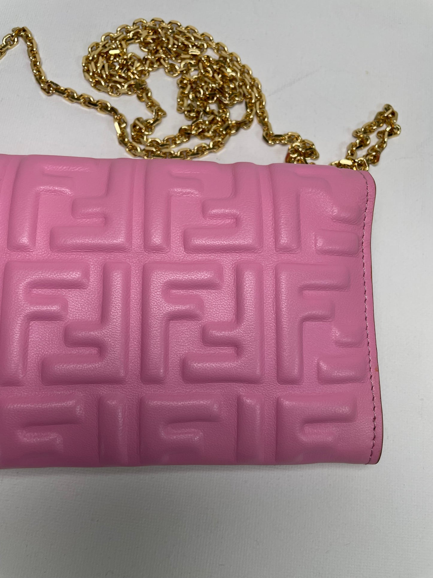 Preloved Fendi FF Embossed Continental Chain Wallet