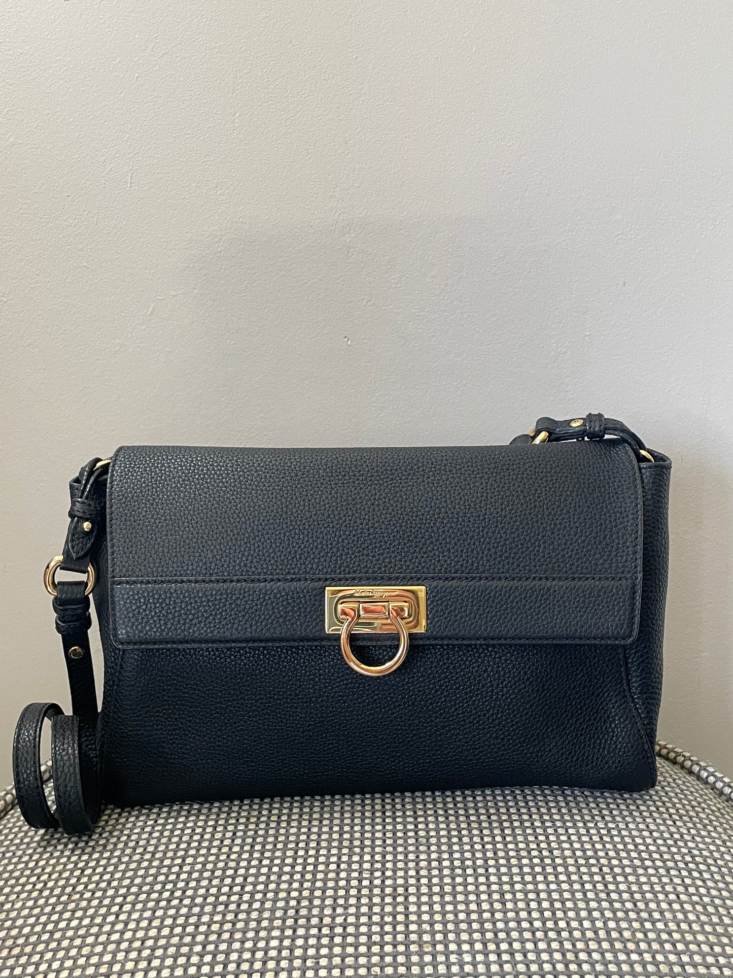 Preloved Salvatore Ferragamo Calfskin Abbey Crossbody Bag