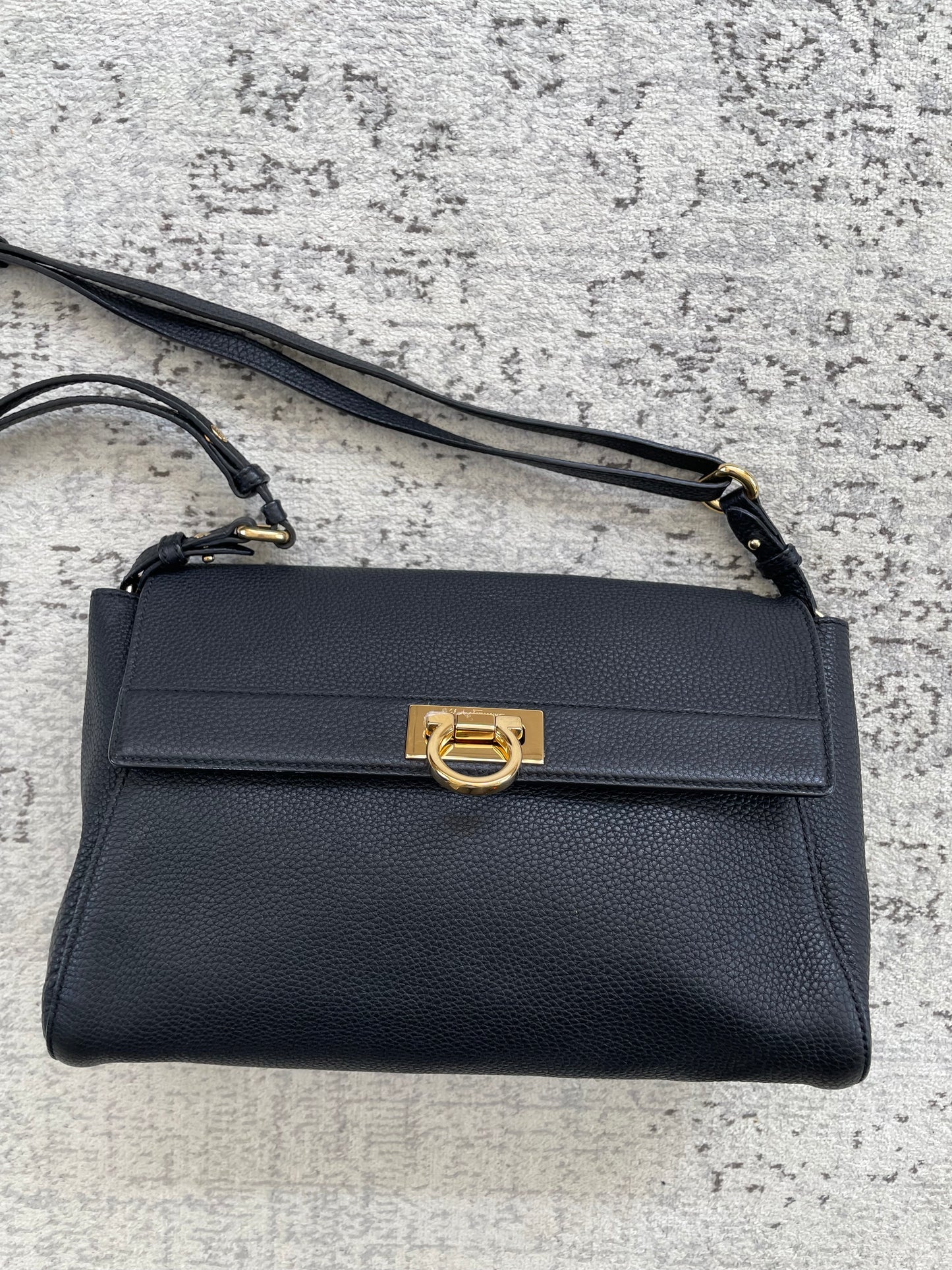 Preloved Salvatore Ferragamo Calfskin Abbey Crossbody Bag