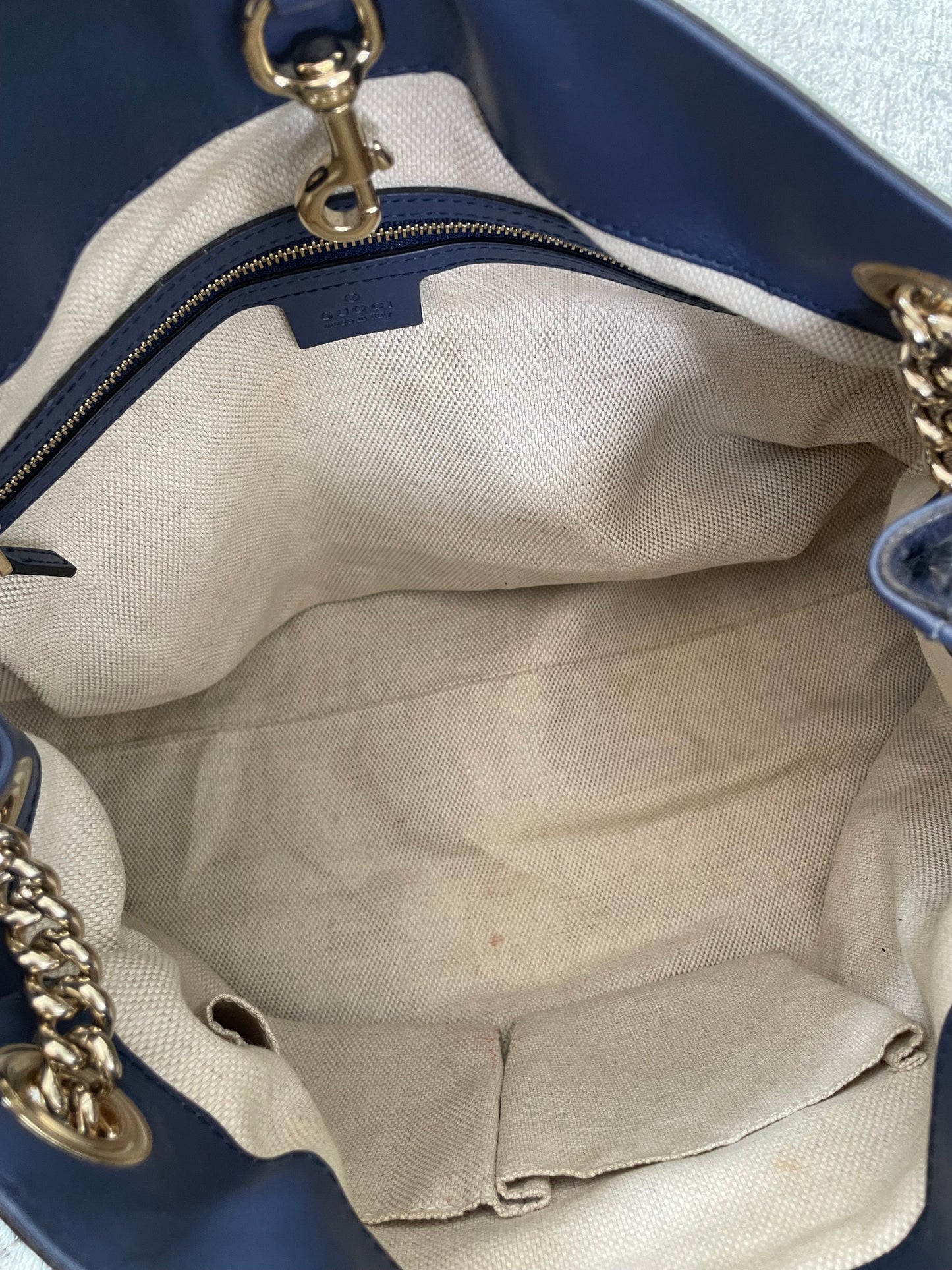 Preloved Gucci Soho Chain Shoulder Tote Bag, Medium