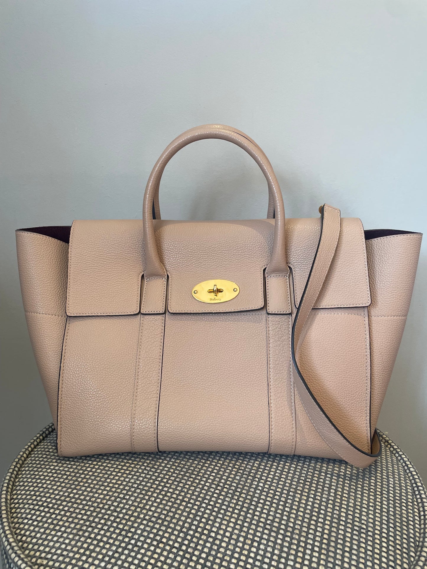 Preloved Mulberry Bayswater Tote Bag with Long Strap