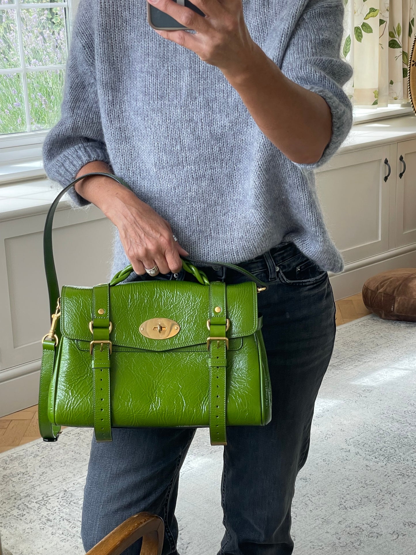 Preloved Mulberry Alexa Satchel Bag, Regular