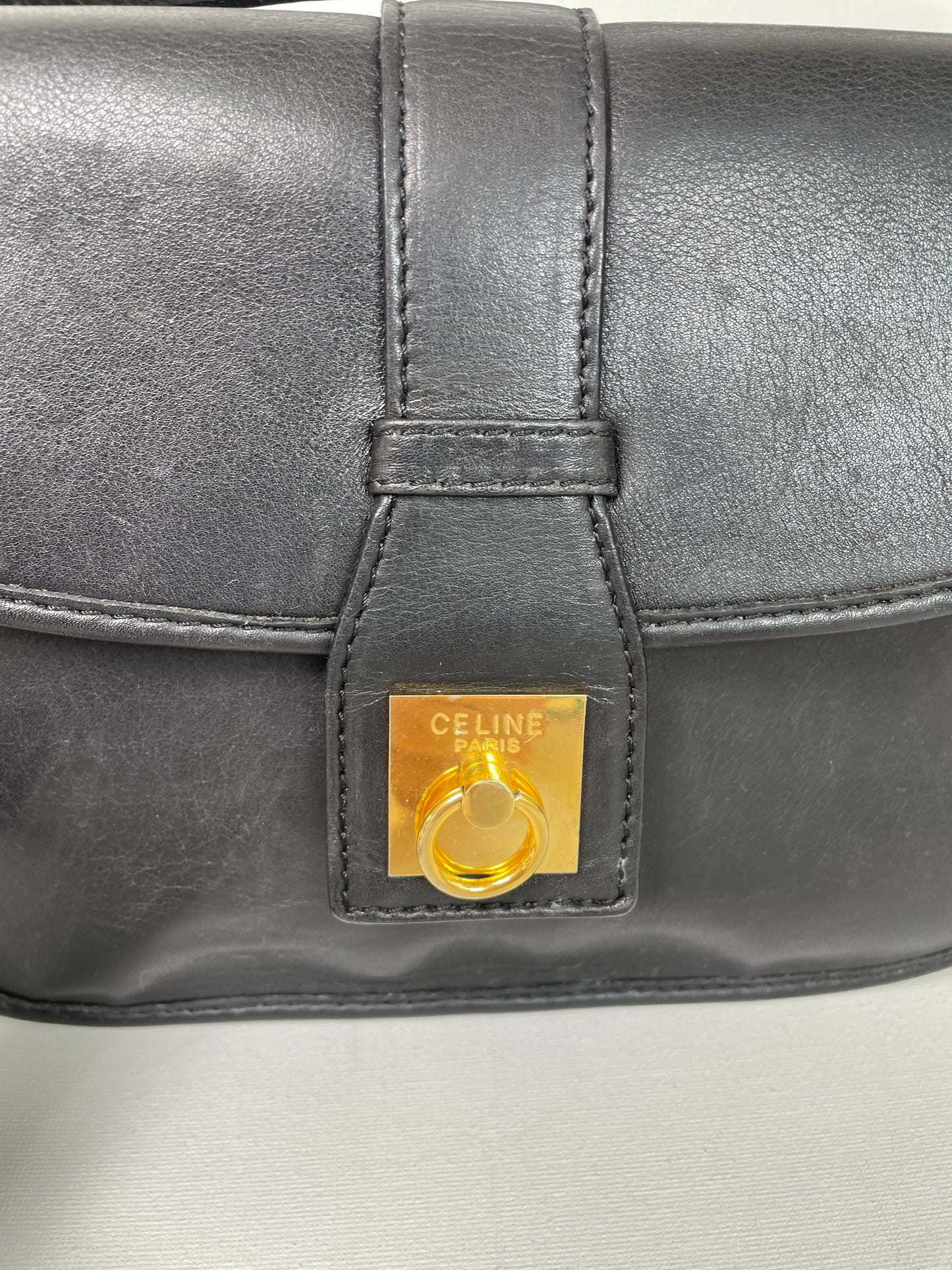 Preloved Celine Lock Shoulder Bag, Vintage