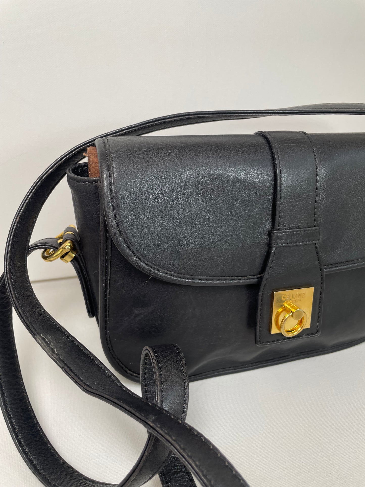 Preloved Celine Lock Shoulder Bag, Vintage