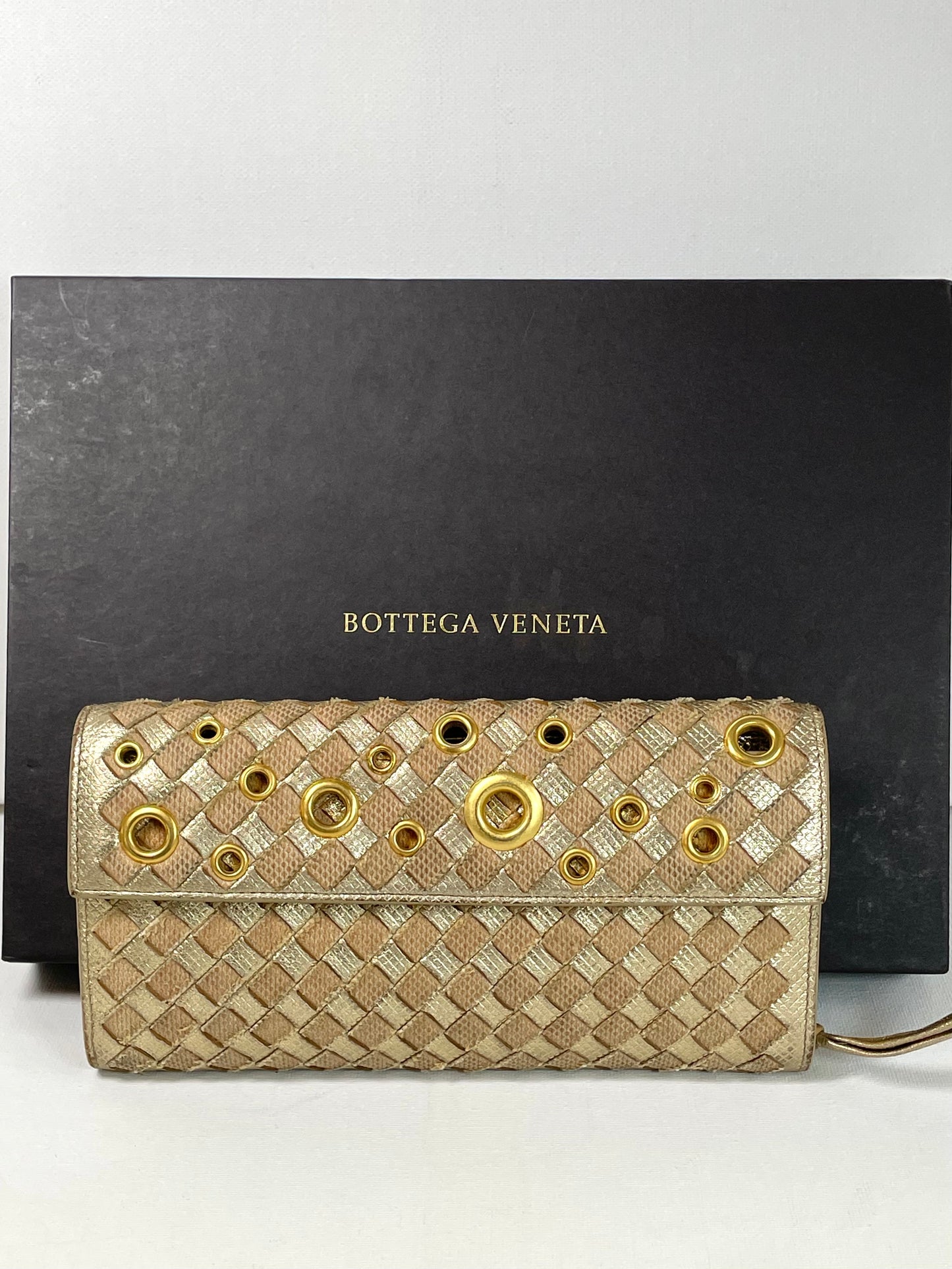 Preloved Bottega Veneta Intrecciato Grommet Continental Wallet