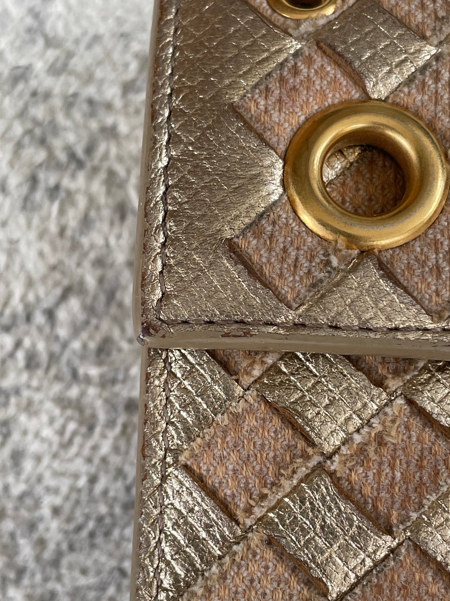 Preloved Bottega Veneta Intrecciato Grommet Continental Wallet