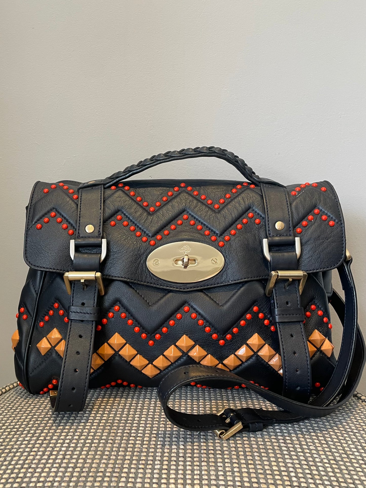 Preloved Mulberry Alexa Limited Edition ZigZag Satchel Bag, Medium