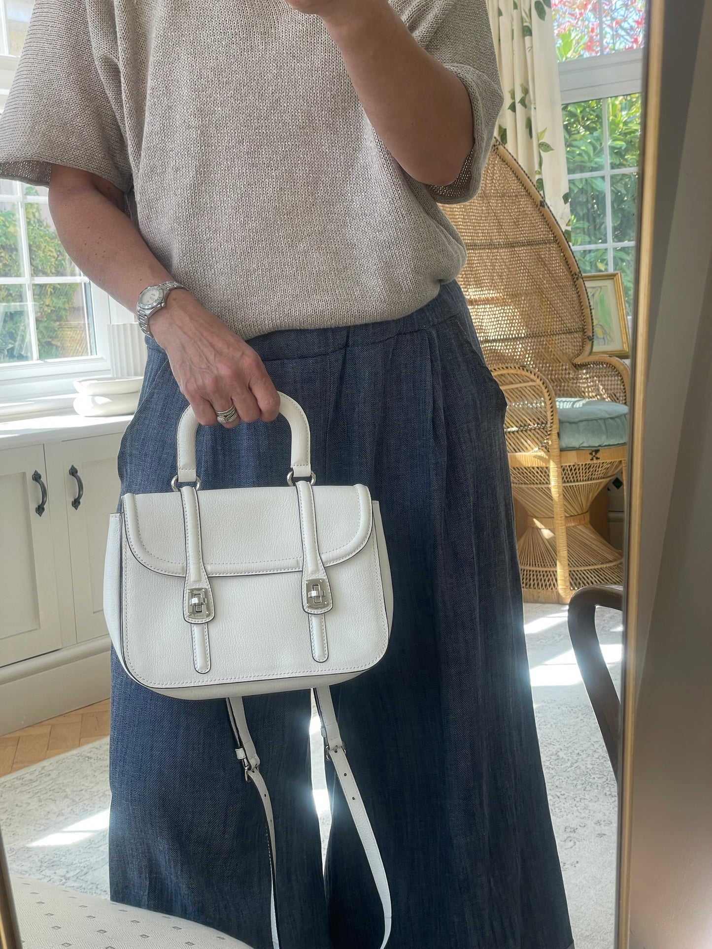 Preloved Miu Miu Double Turn Lock Satchel bag