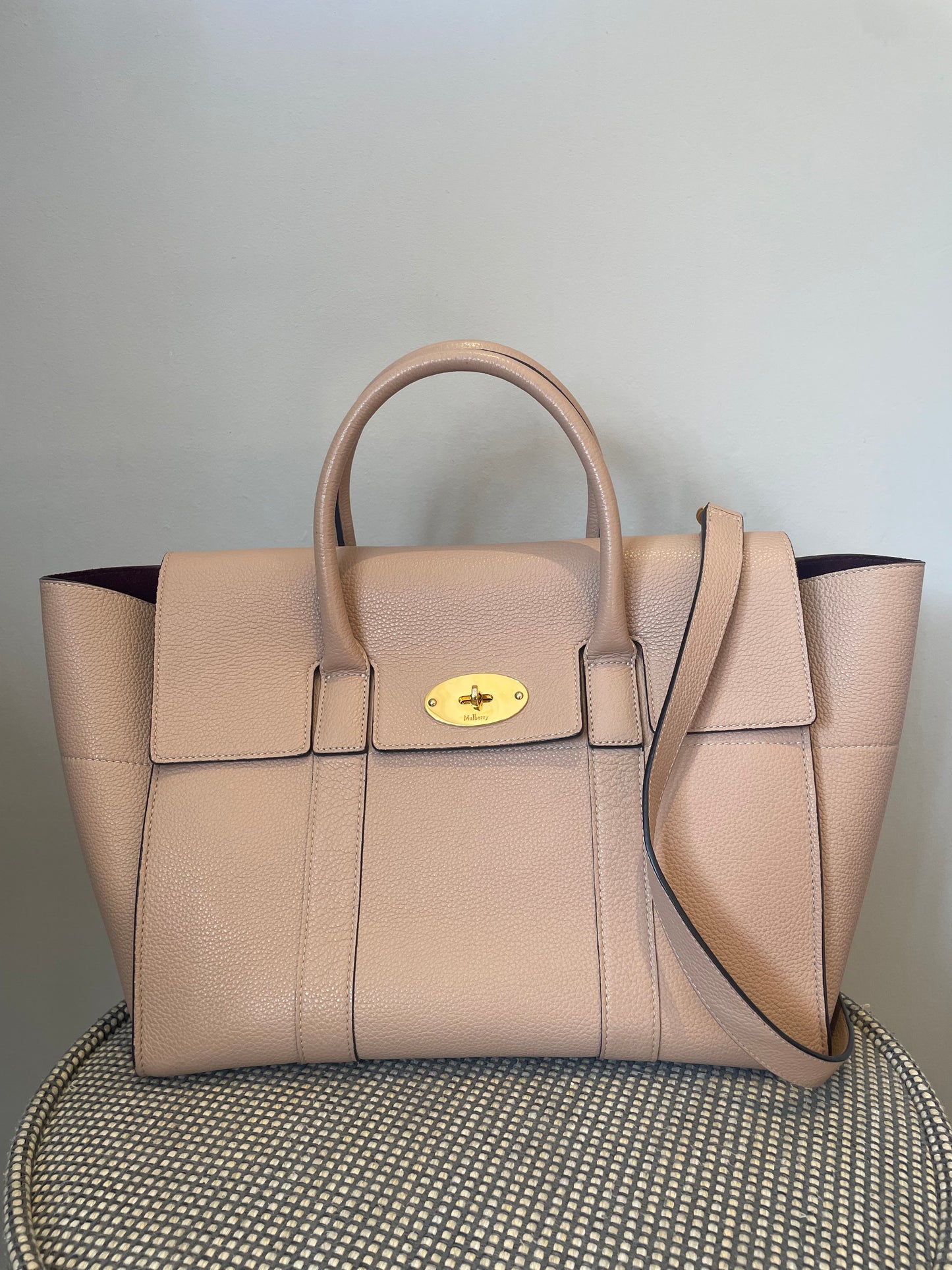Preloved Mulberry Bayswater Tote Bag with Long Strap