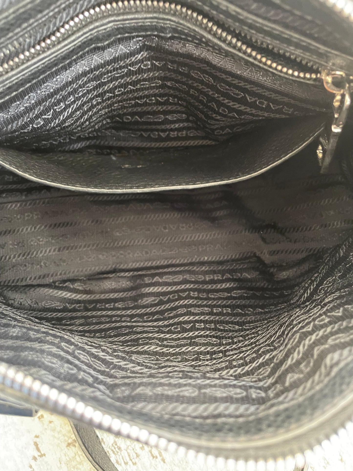 Preloved Prada Vitello Daino Bauletto Bag, Small