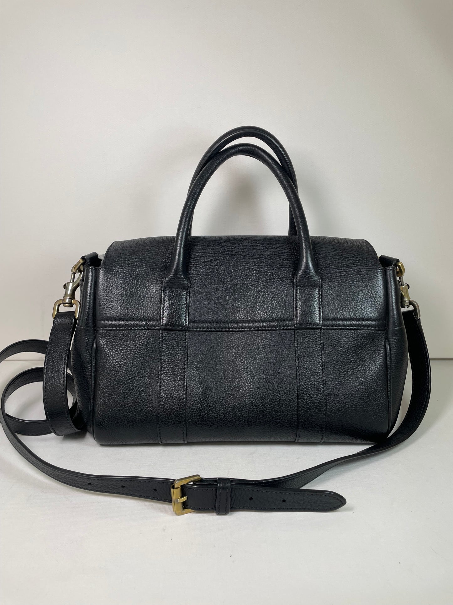 Preloved Mulberry Bayswater Satchel Bag with Long Strap, Small