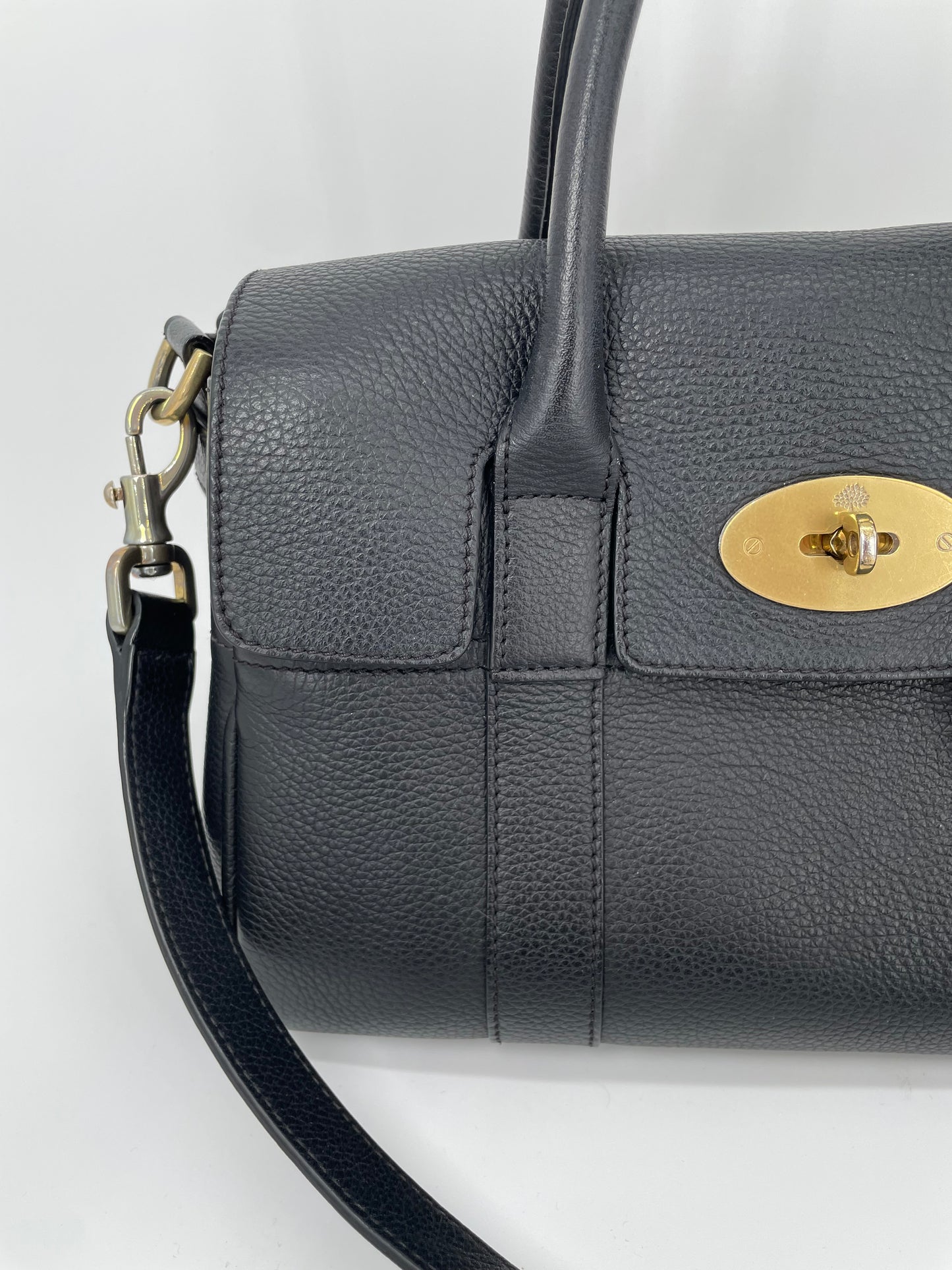 Preloved Mulberry Bayswater Satchel Bag with Long Strap, Small
