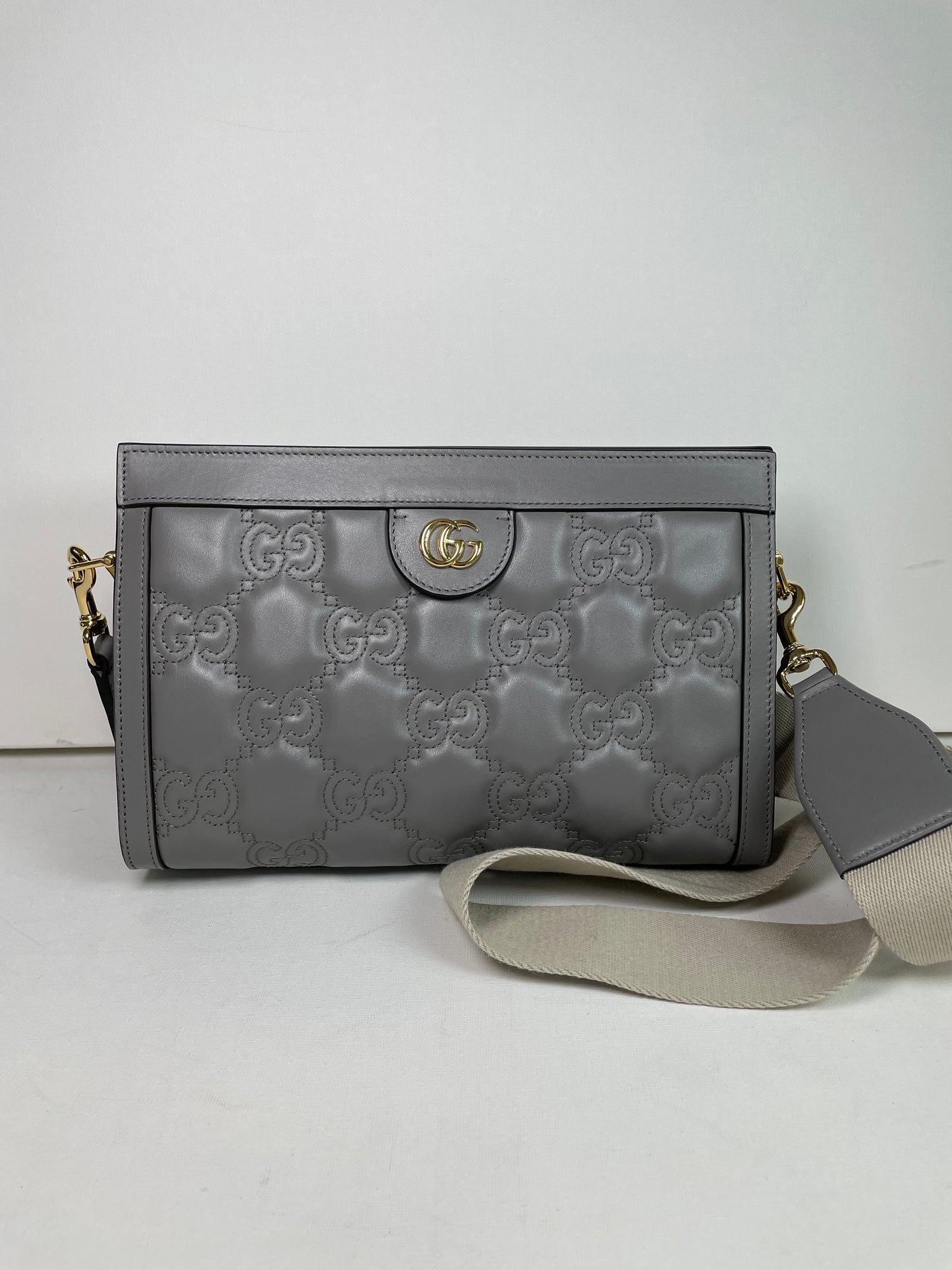 Preloved Gucci GG Matelasse Slim Chain Shoulder Bag, Small