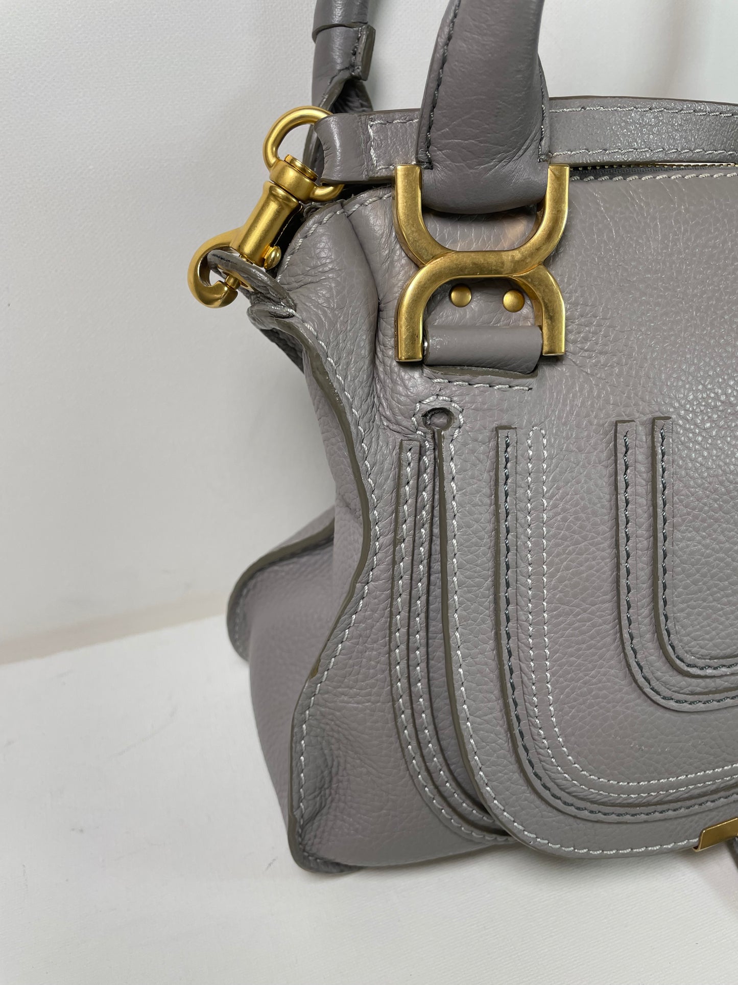 Preloved Chloe Marcie Satchel Bag with Long Strap, Small