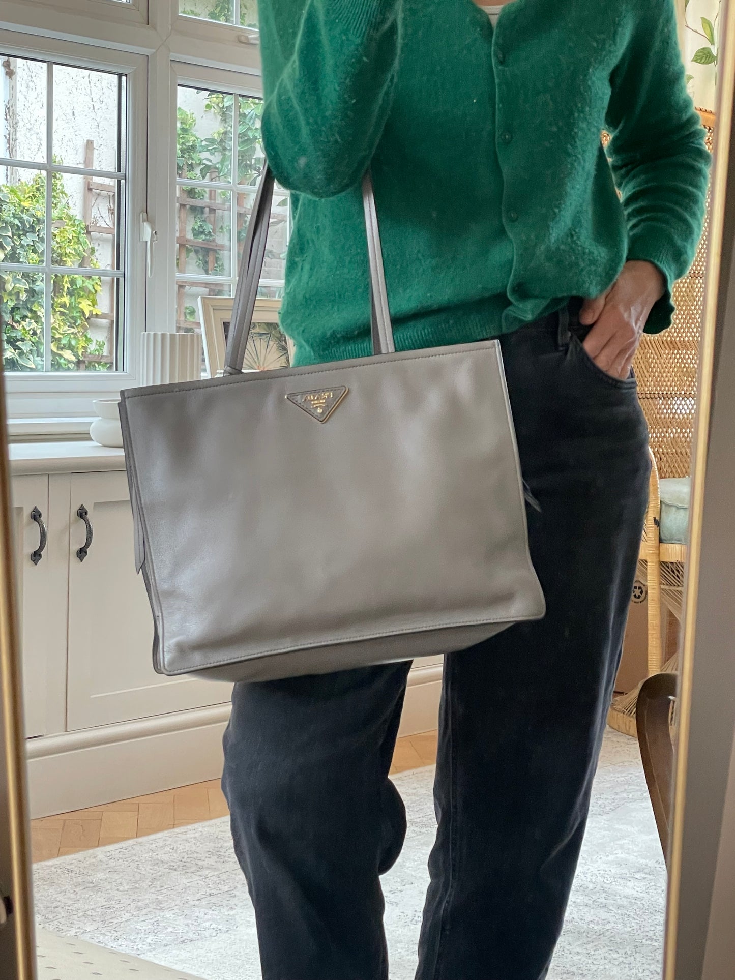 Preloved Prada Shoulder Tote Bag