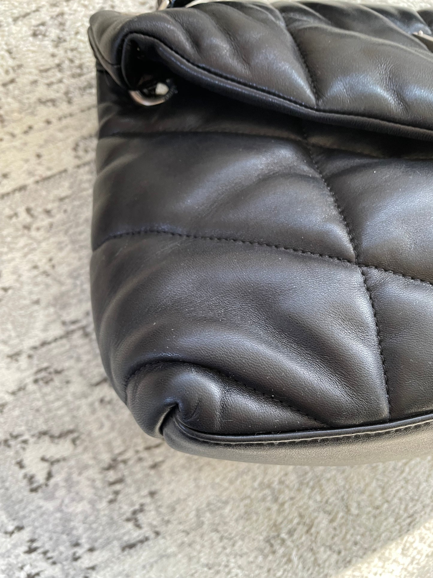 Preloved Saint Laurent Quilted LouLou Puffer Bag, Small