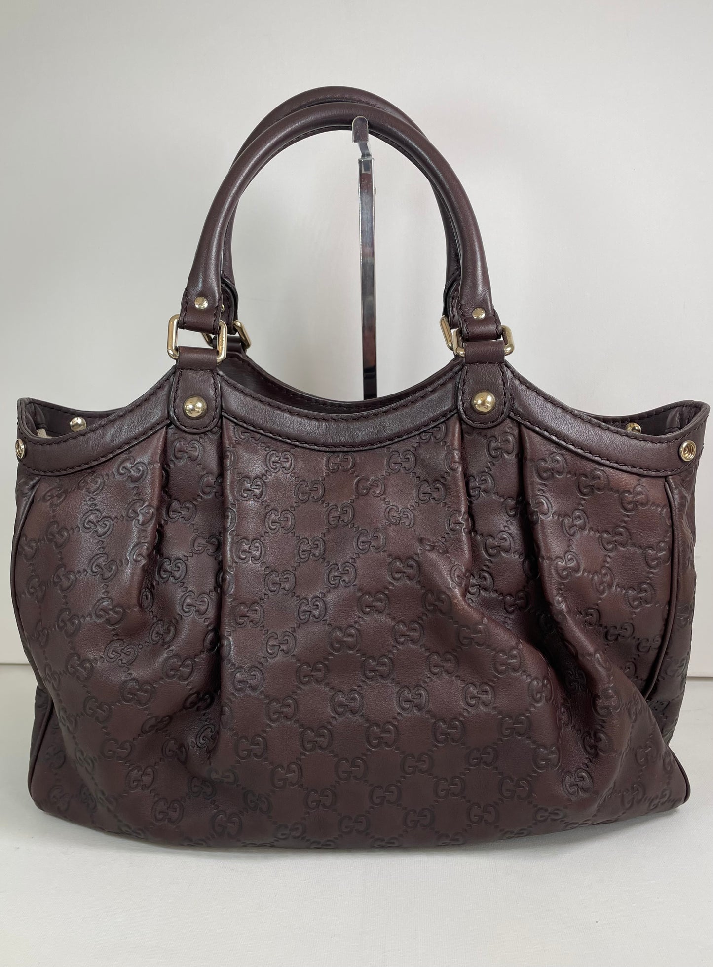 Preloved Gucci Sukey Monogram Guccissima Shoulder Bag, Medium