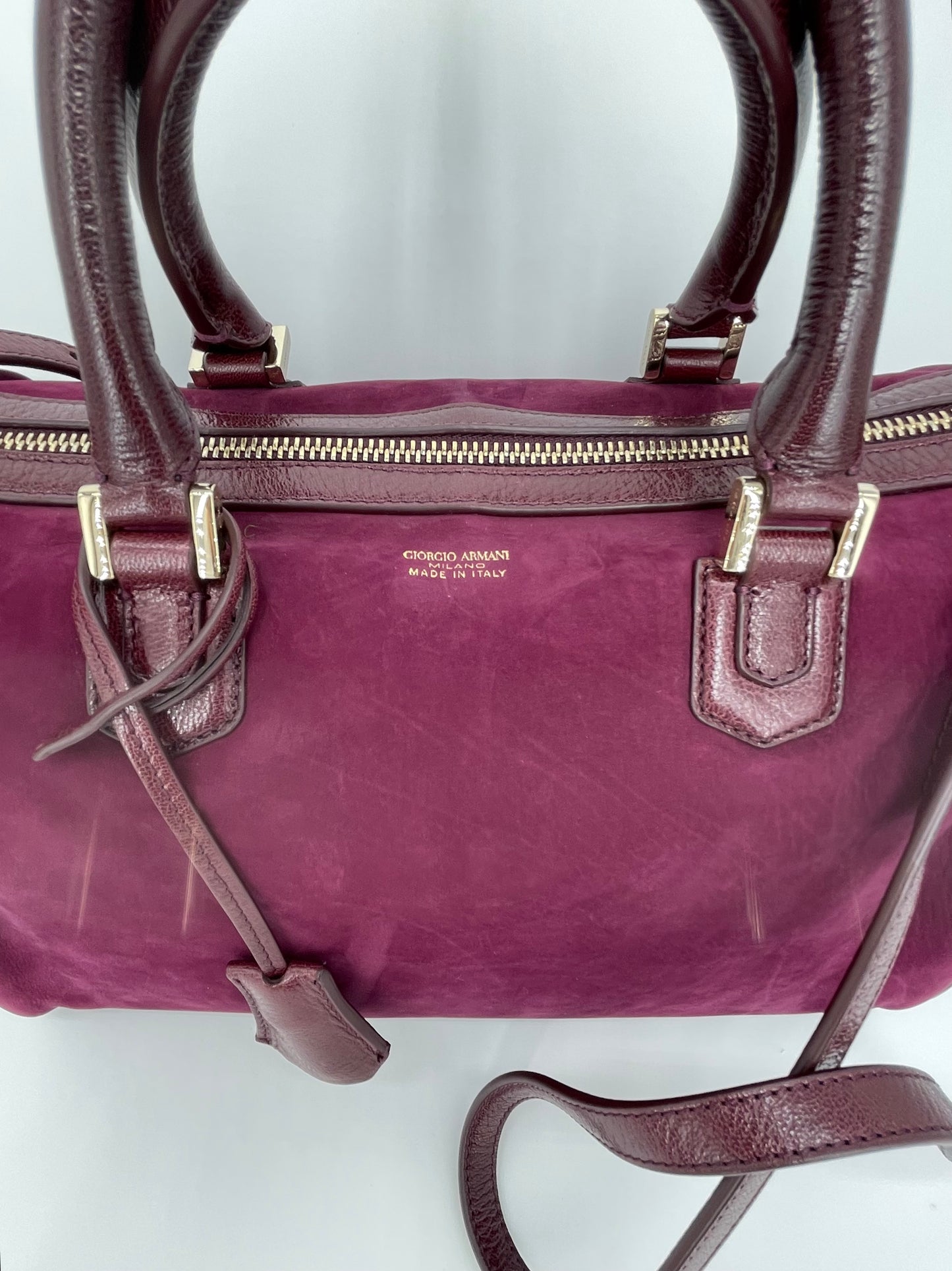 Preloved Giorgio Armani Boston Bag with long strap