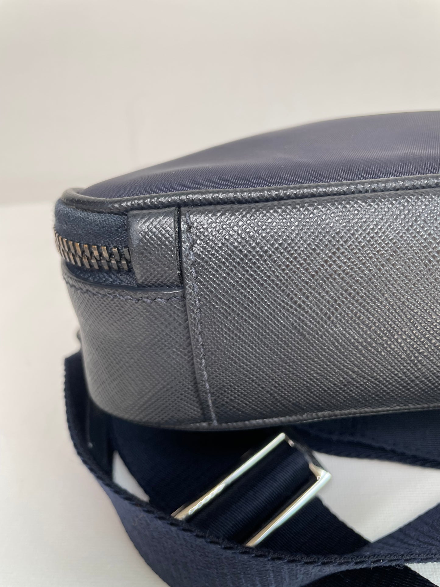 Preloved Prada Re-Nylon and Saffiano leather crossbody camera bag