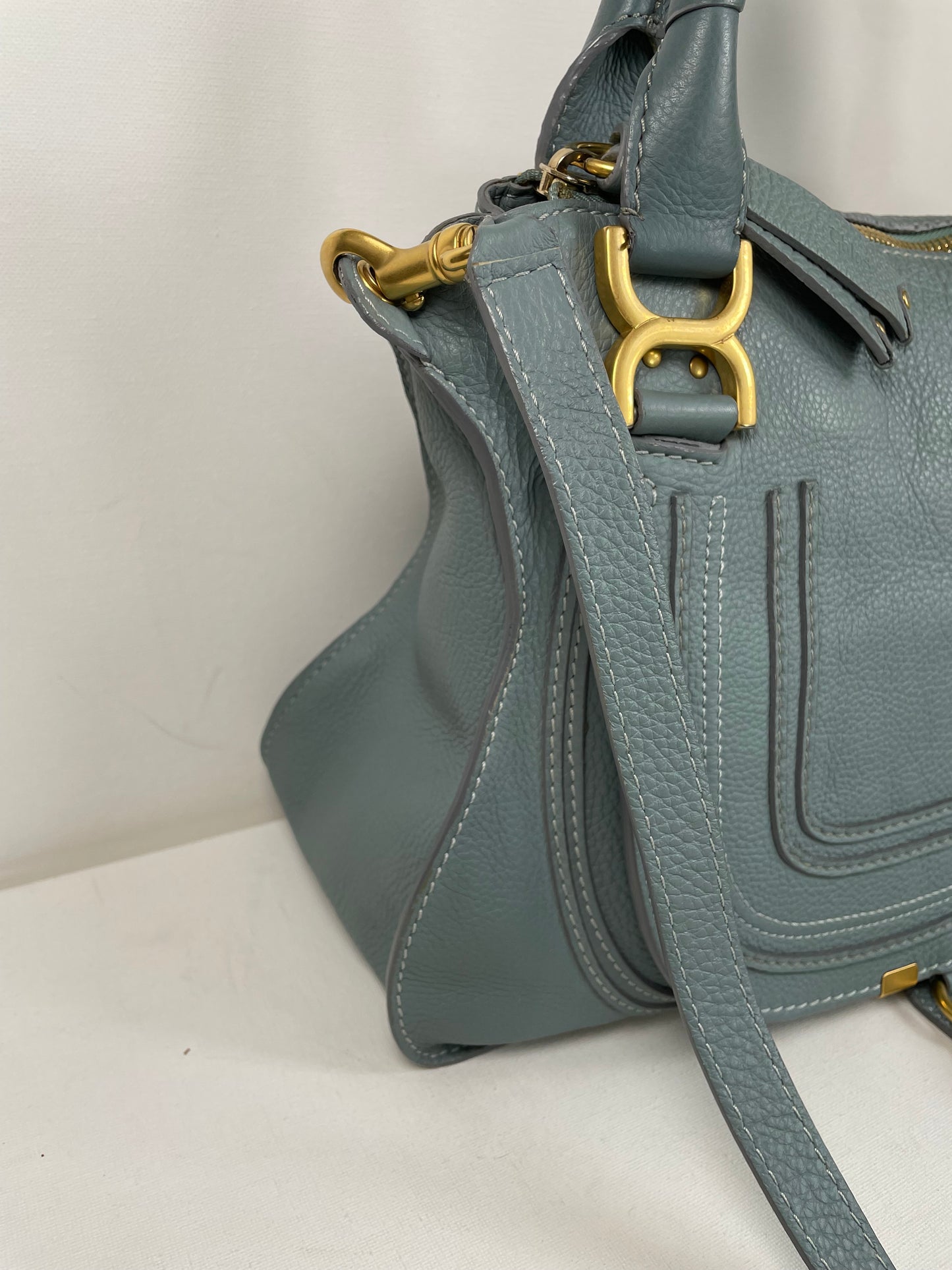 Preloved Chloe Marcie Satchel Bag with long strap, Medium
